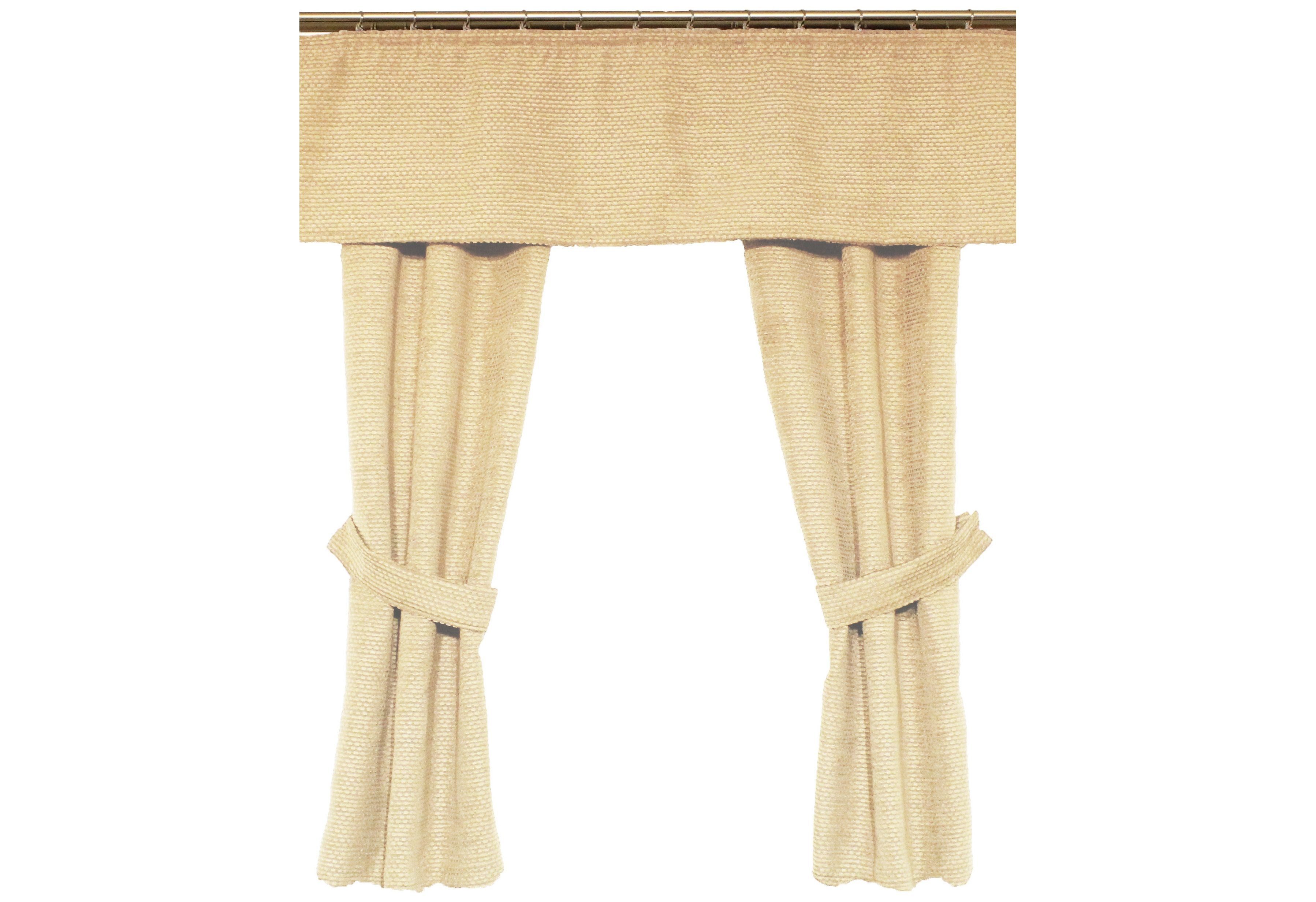 Vorhang Fiona, Wirth, beige blickdicht, (2 Kräuselband St), Chenille