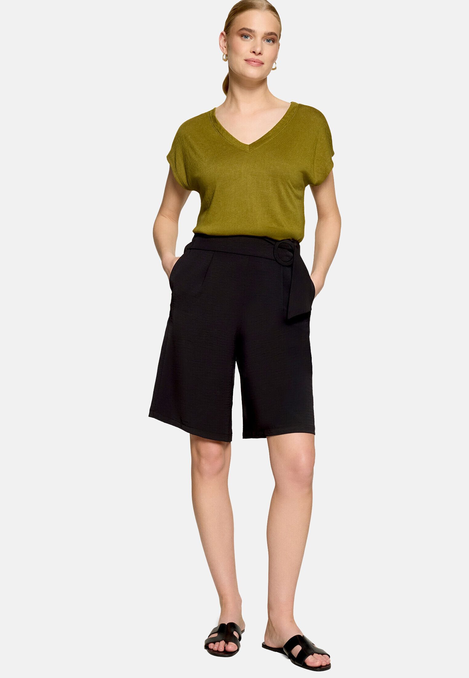 Zero T-Shirt Damen mit V-Ausschnitt (1-tlg) Material