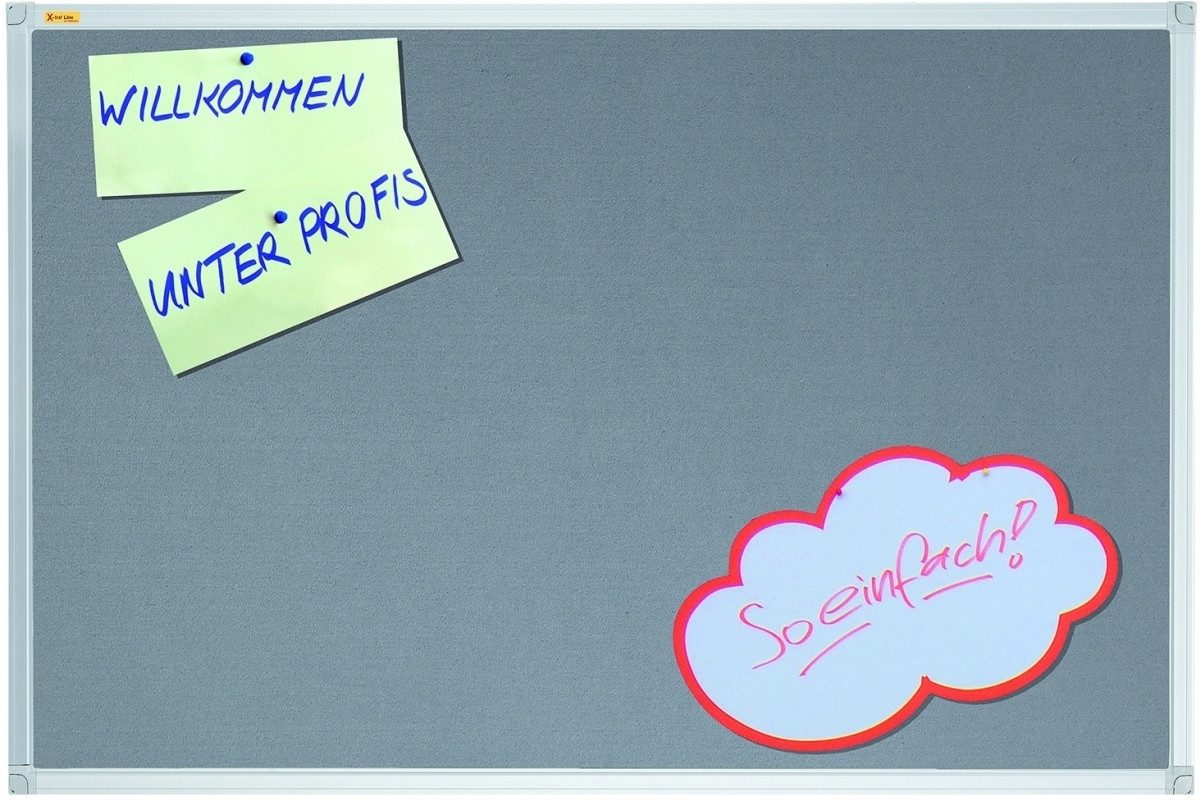 FRANKEN Pinnwand Textiltafel X-tra!Line 60x45cm grau. günstig online kaufen