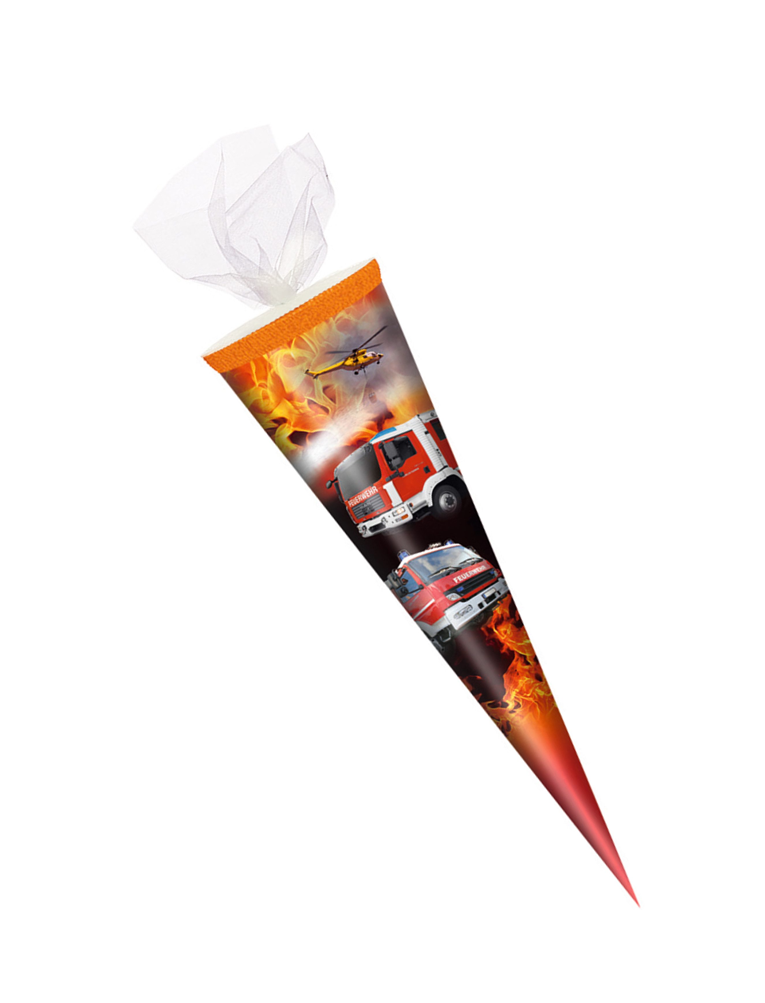 Livepac Office Schultüte Schultüte / Zuckertüte / 35cm / rund / Tüllverschluss / "Feuerwehr"