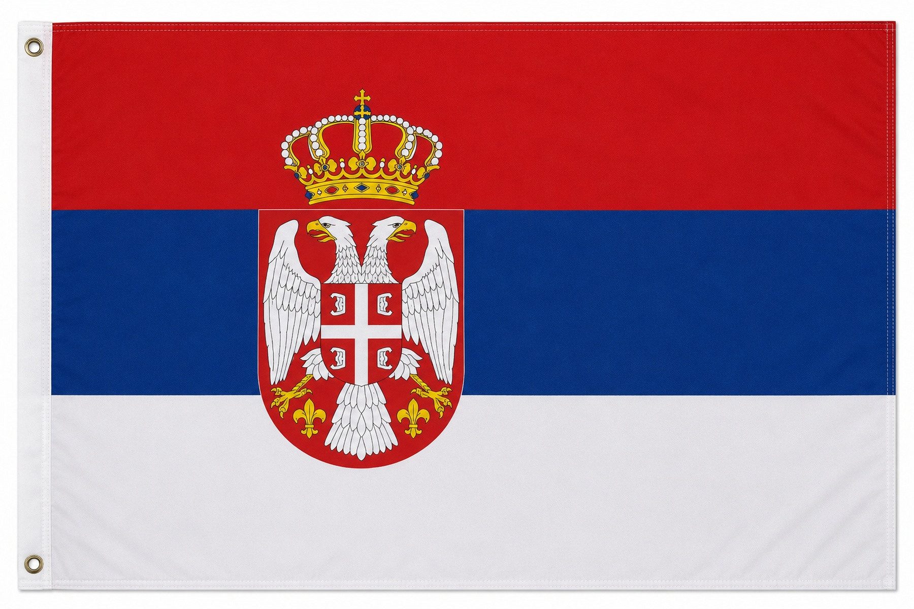 trends4cents Flagge XXL Flagge Fahne mit 3 Messingösen in 250 x 150 cm (Serbien), für Fahnenmaste