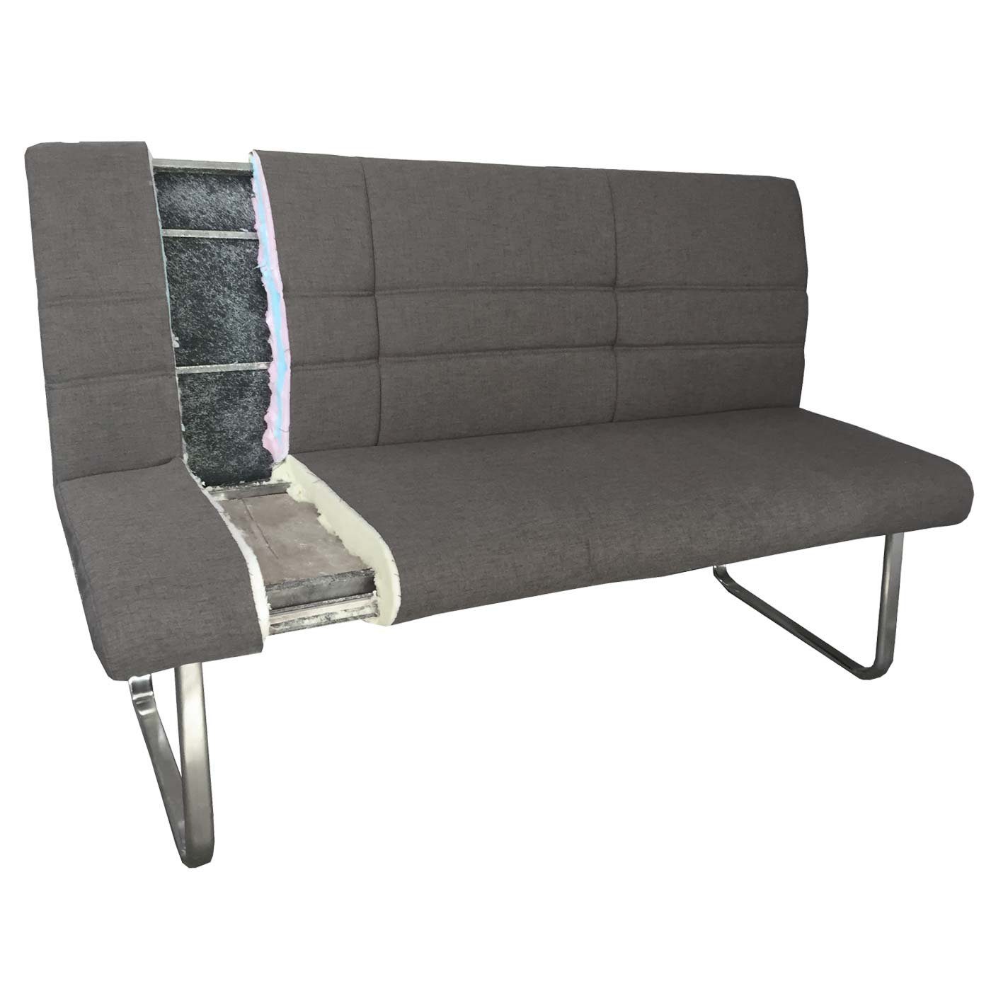 MCW Polsterbank MCW-G55, 3-Sitzplätze, mit Polster, hohe Rückenlehne, 120 kg belastbar