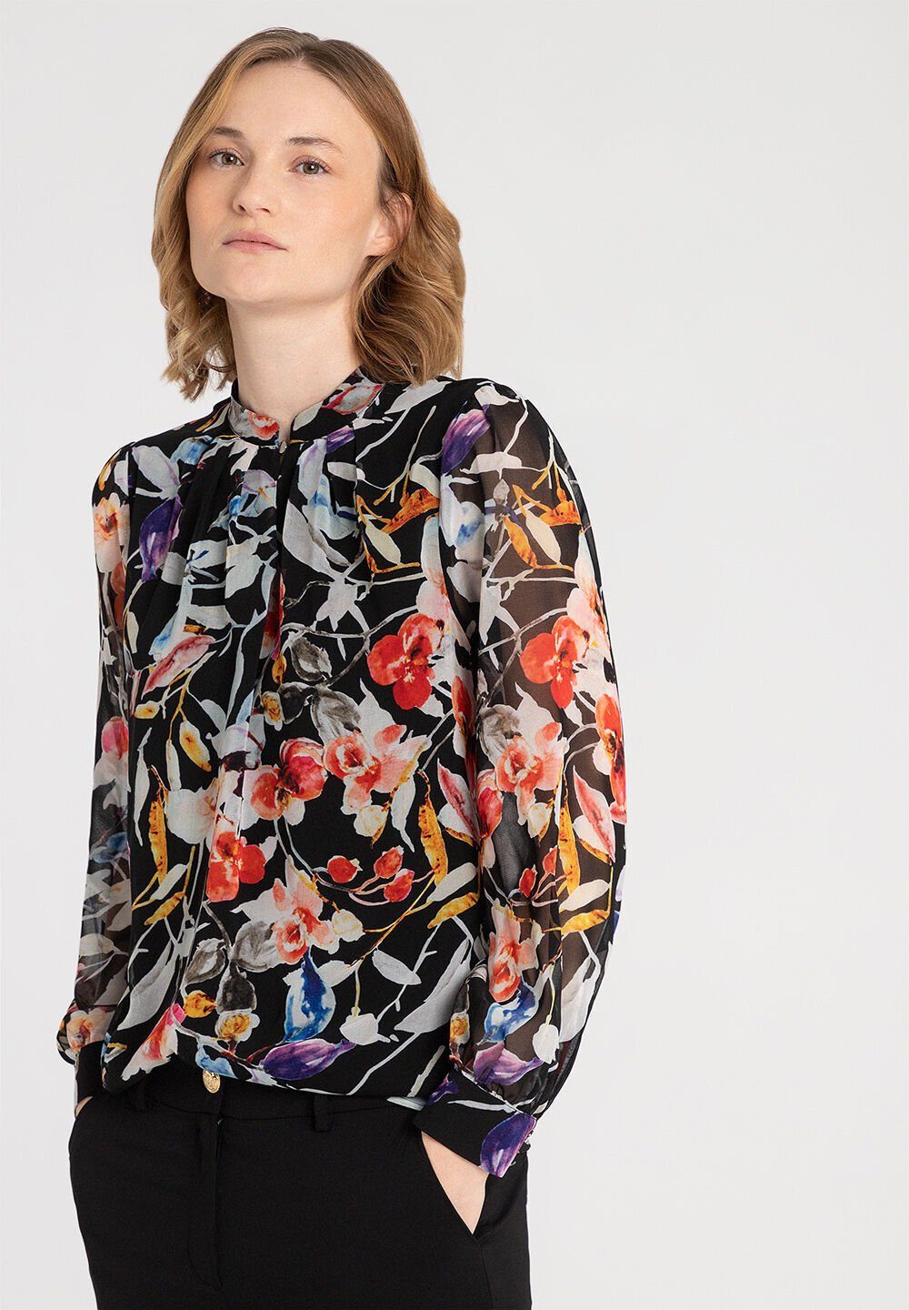 Langarmbluse Blumenbluse