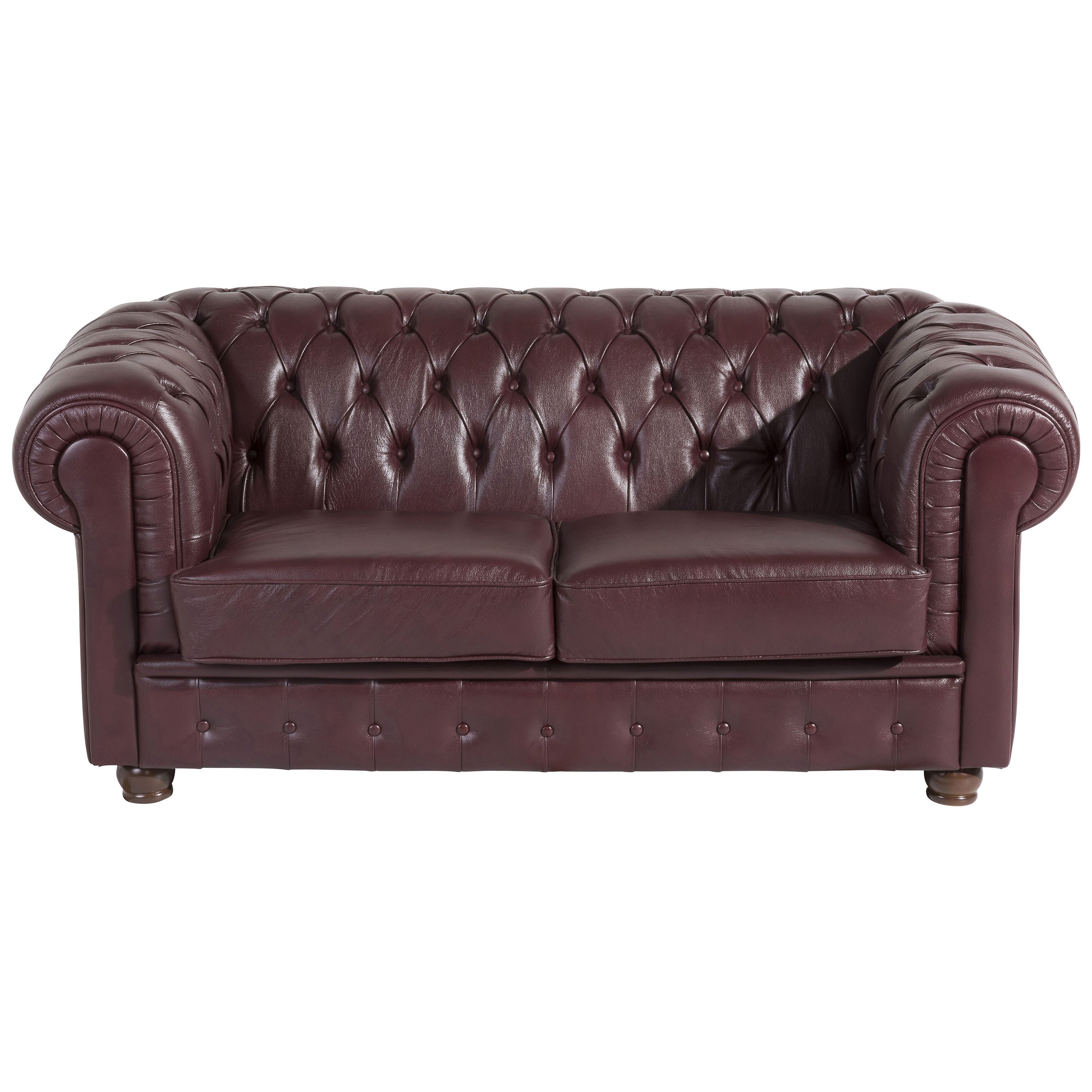 Max Winzer® Chesterfield-Sofa Bridgeport 2-Sitzer, mit edler Knopfheftung, geschwungene Armlehnen
