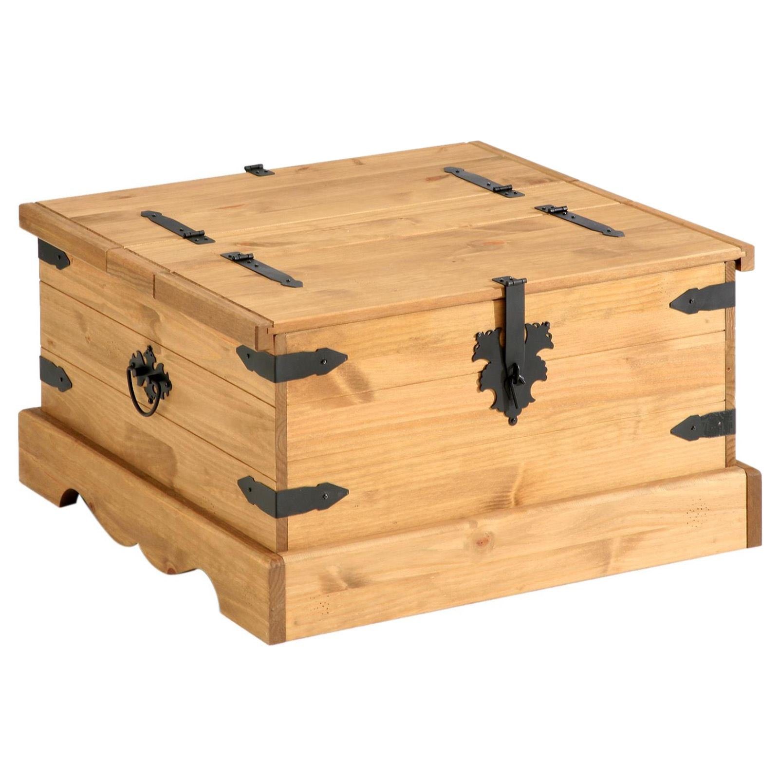 IDIMEX Truhentisch TEQUILA, Truhe mit Deckel im Mexiko-Stil, Beistelltisch Kiefer massivholz