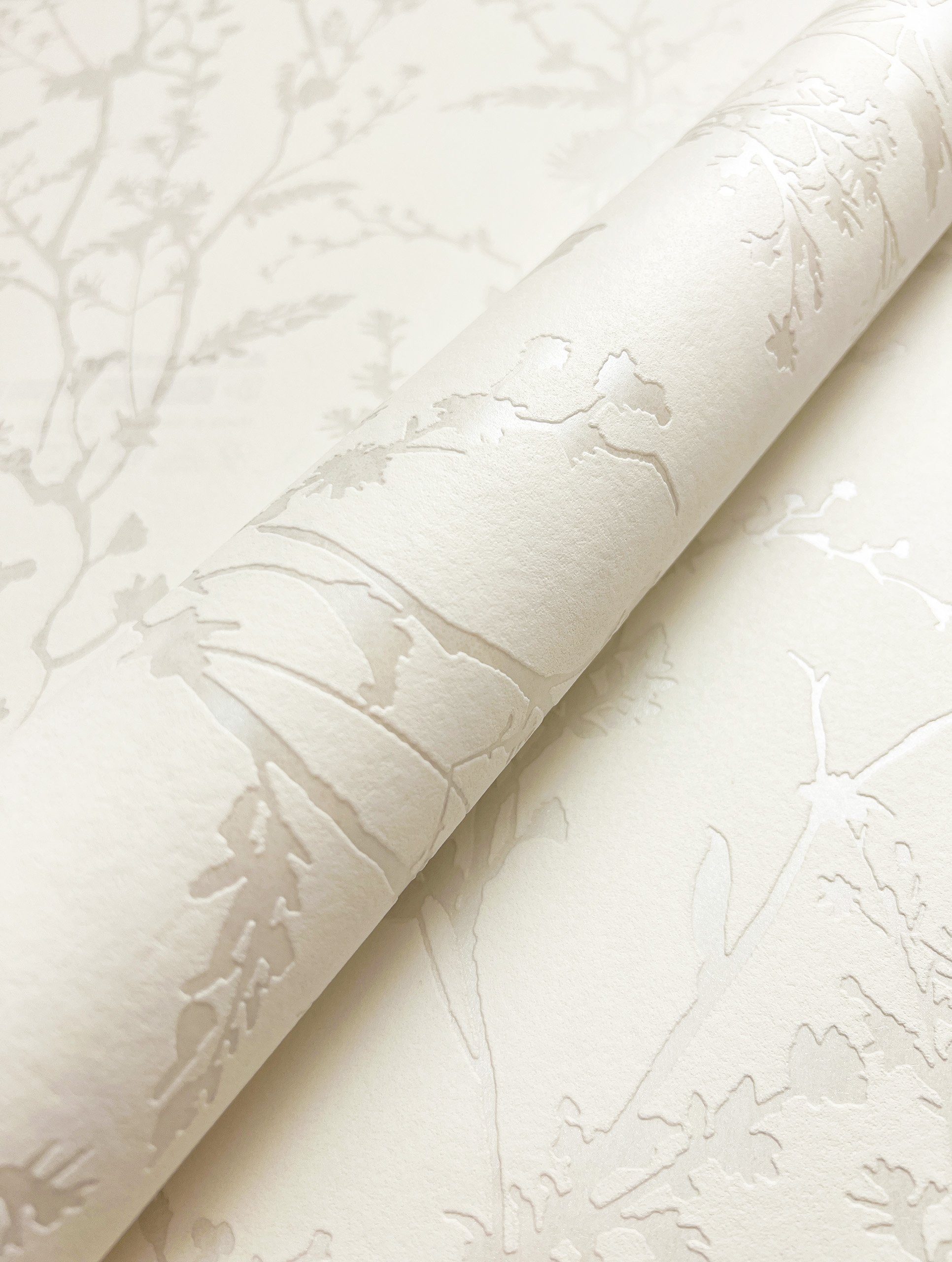 Newroom Vliestapete Katya Ivory Tapete Blumentapete Blumen,Blätter,Zweige, günstig online kaufen