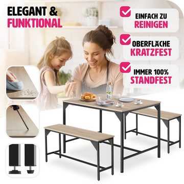 tectake Sitzgruppe Bolton, (Set, 3-tlg), Esstisch-Set