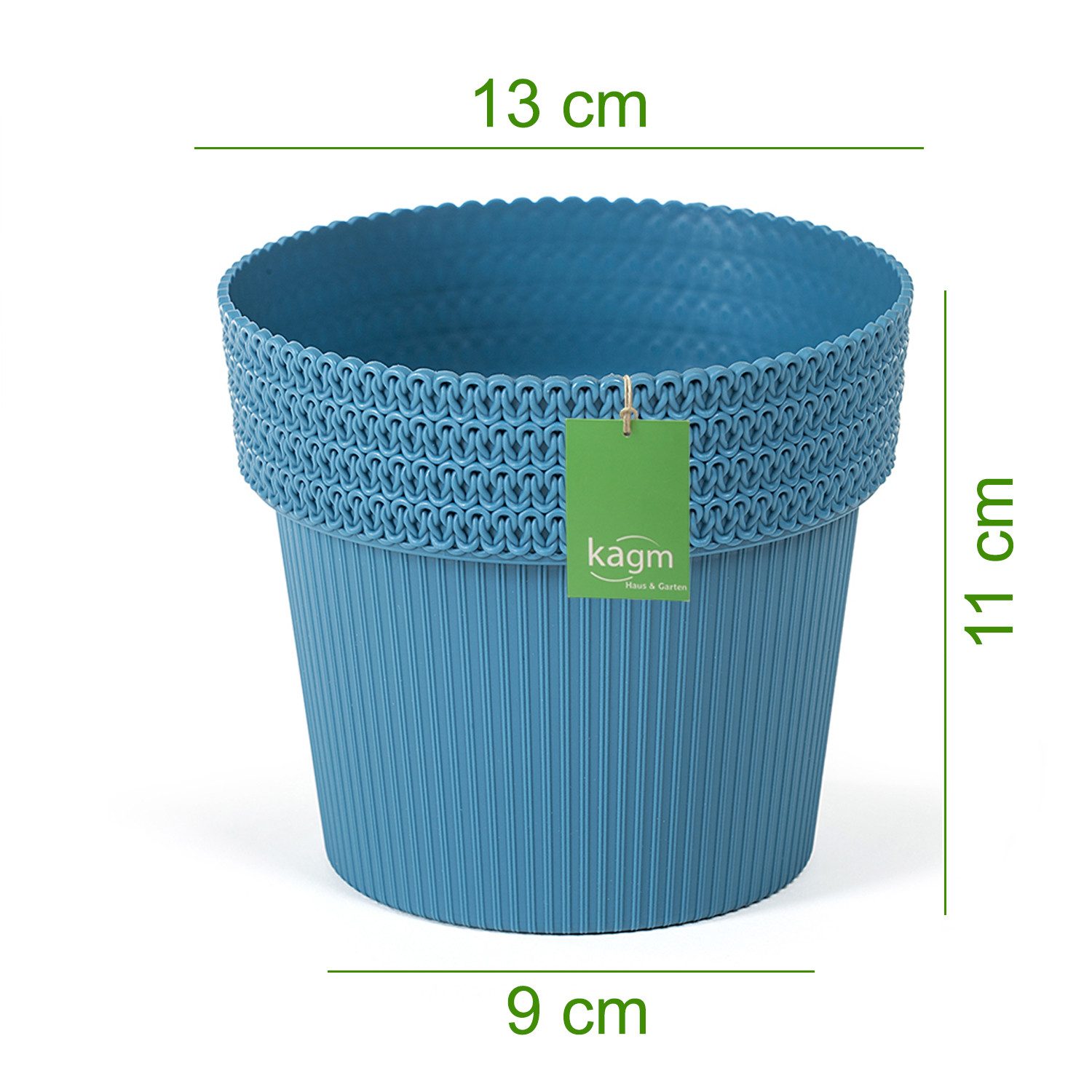 KAGM Blumentopf Pflanztopf Übertopf Rillen-/Flechtoptik Kunststoff günstig online kaufen