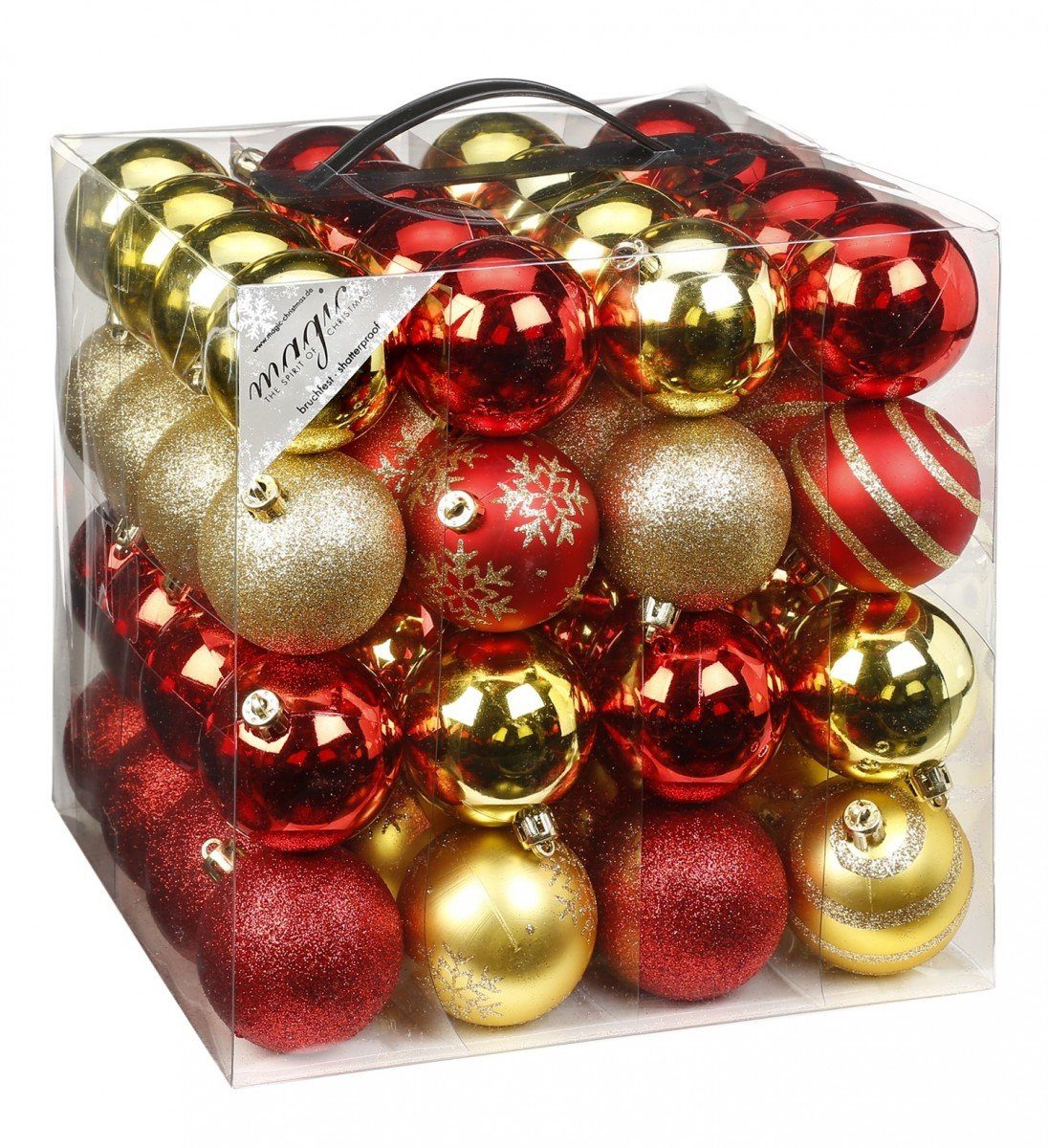 JACK Christbaumschmuck 64x Kunststoff Christbaumkugeln Ø 6cm Baum Kugeln in günstig online kaufen