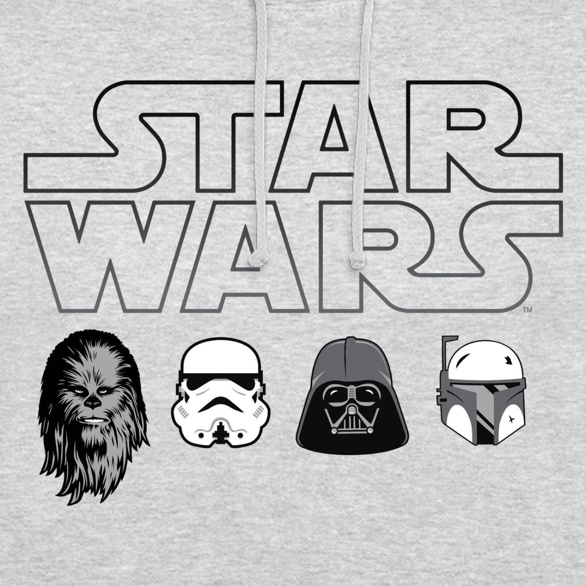 Spreadshirt Hoodie Star Wars Chewbacca Stormtrooper Darth Vader Icons Unisex Hoodie (1-tlg)
