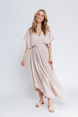 Zhrill Shirtkleid Maxi Sommerkleid VASSE Beige (0-tlg)