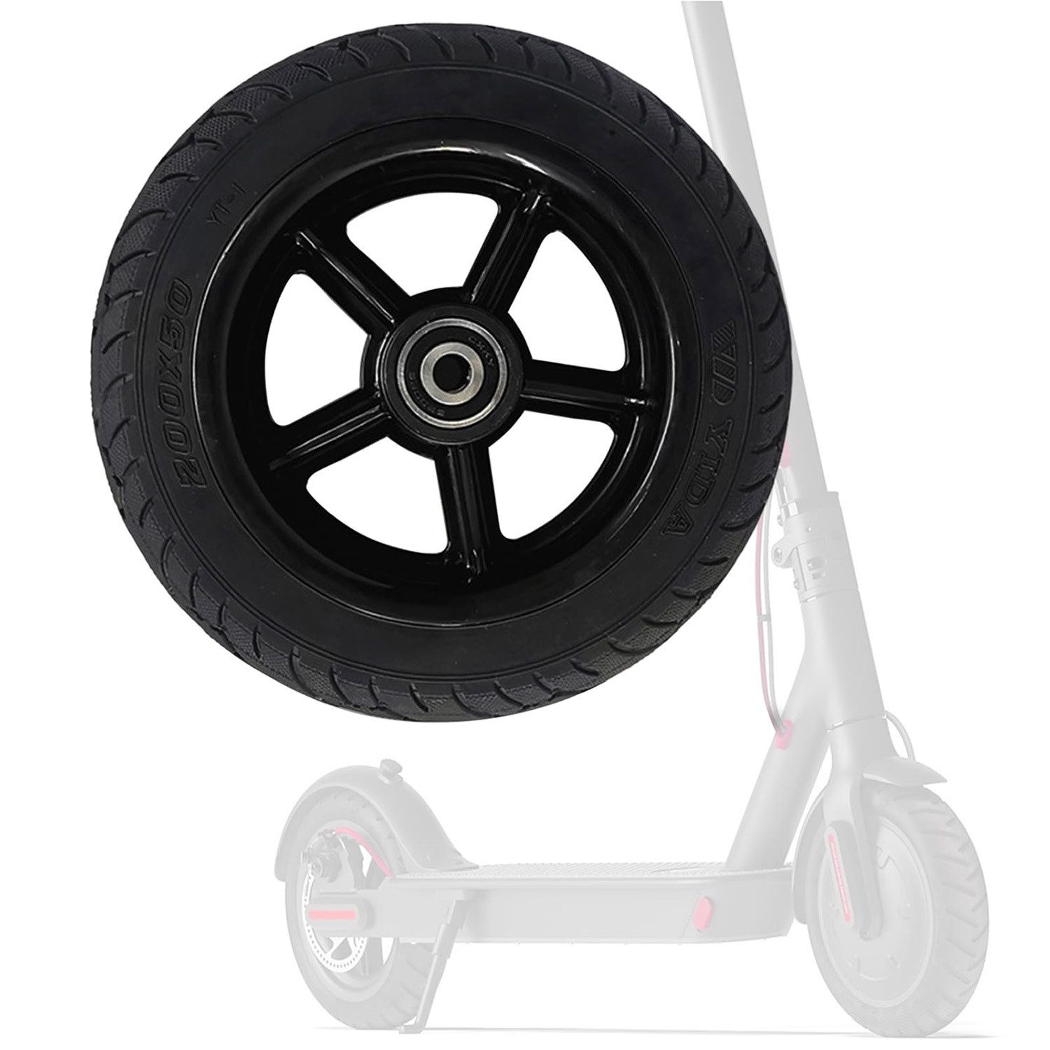 E-Scooter-Reifendecke 8 Zoll E Scooter Reifen Voll Vorderrad 200x50 Ersatzräder