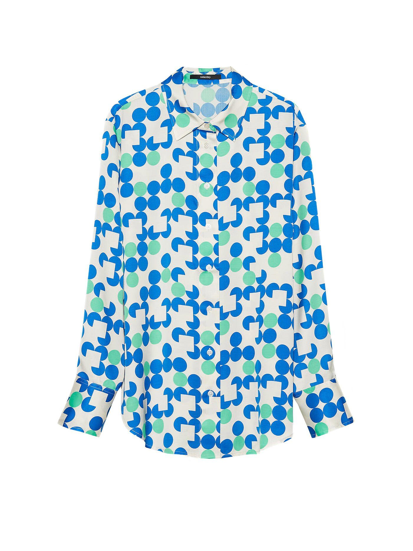 dot' Klassische someday digital 'Zisabel Bluse blue