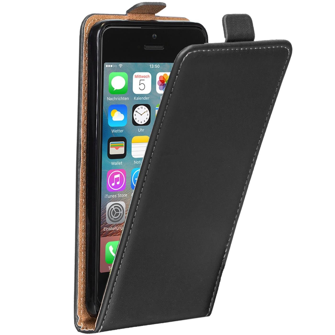 CoolGadget Handyhülle Flip Case Handyhülle für Apple iPhone 5 / 5S / SE 4 Zoll, Hülle Klapphülle Schutzhülle für iPhone 5s, iPhone SE (1. Gen) Cover