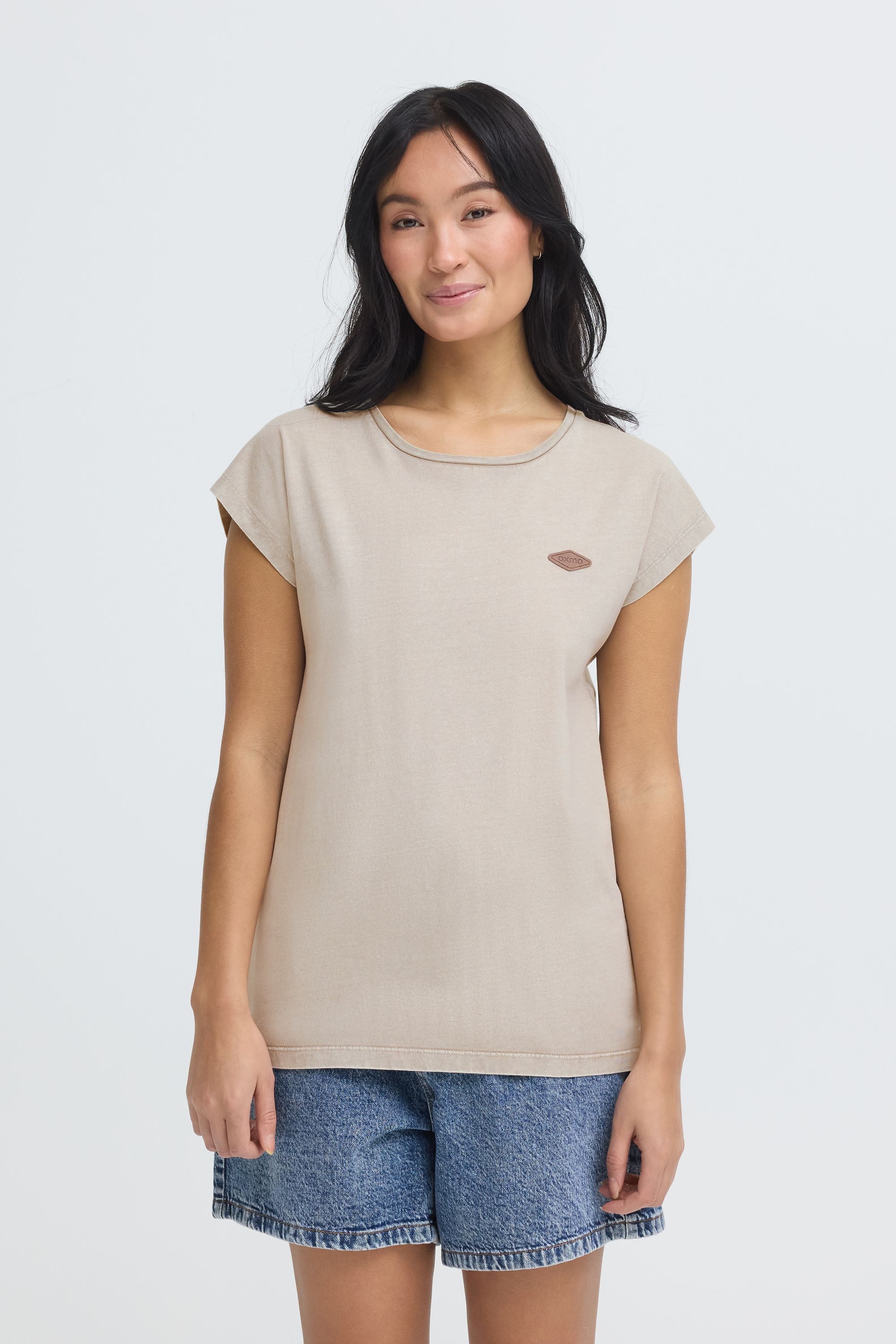 OXMO Rundhalsshirt OXSille Acid Washed T-Shirt