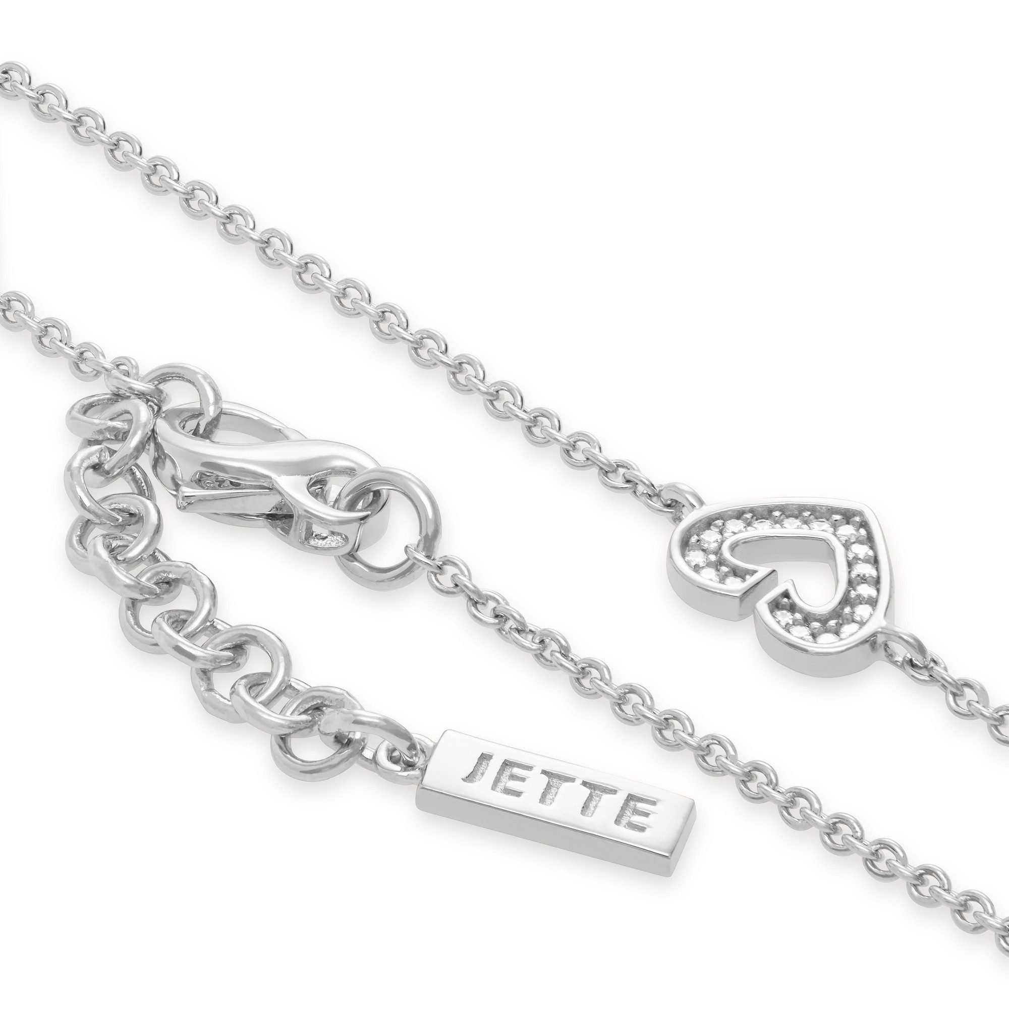 JETTE Silberarmband Damen-Armband Sacred Heart 88494598, 925er Silber, Zirkonia
