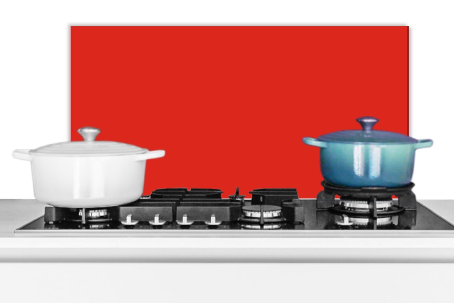 MuchoWow Küchenrückwand Rot für Schmutzflecken Fett - Wandschutz, - Farbe (1-tlg), Küchen und 60x30 gegen cm, Einfarbig