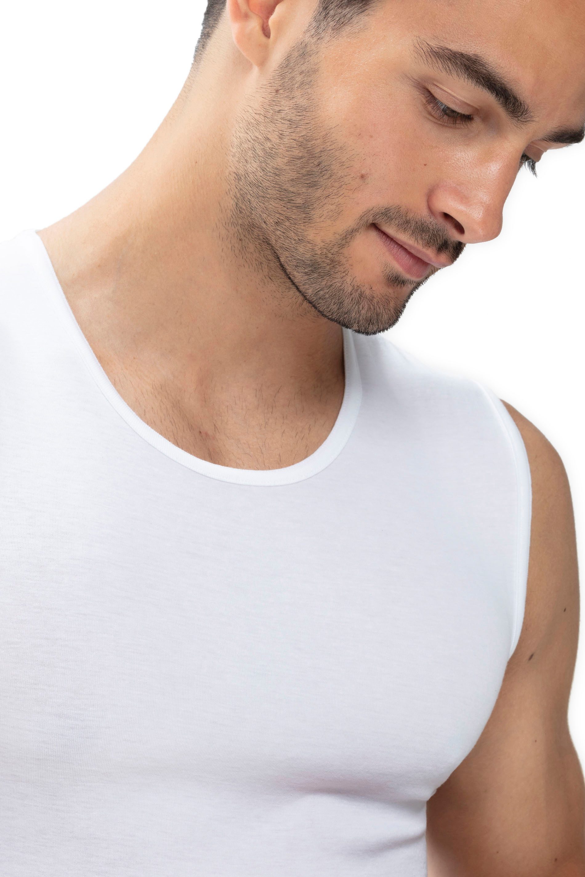 Mey Muscleshirt Casual Cotton (K) Elastische Hals und Armabschlüsse