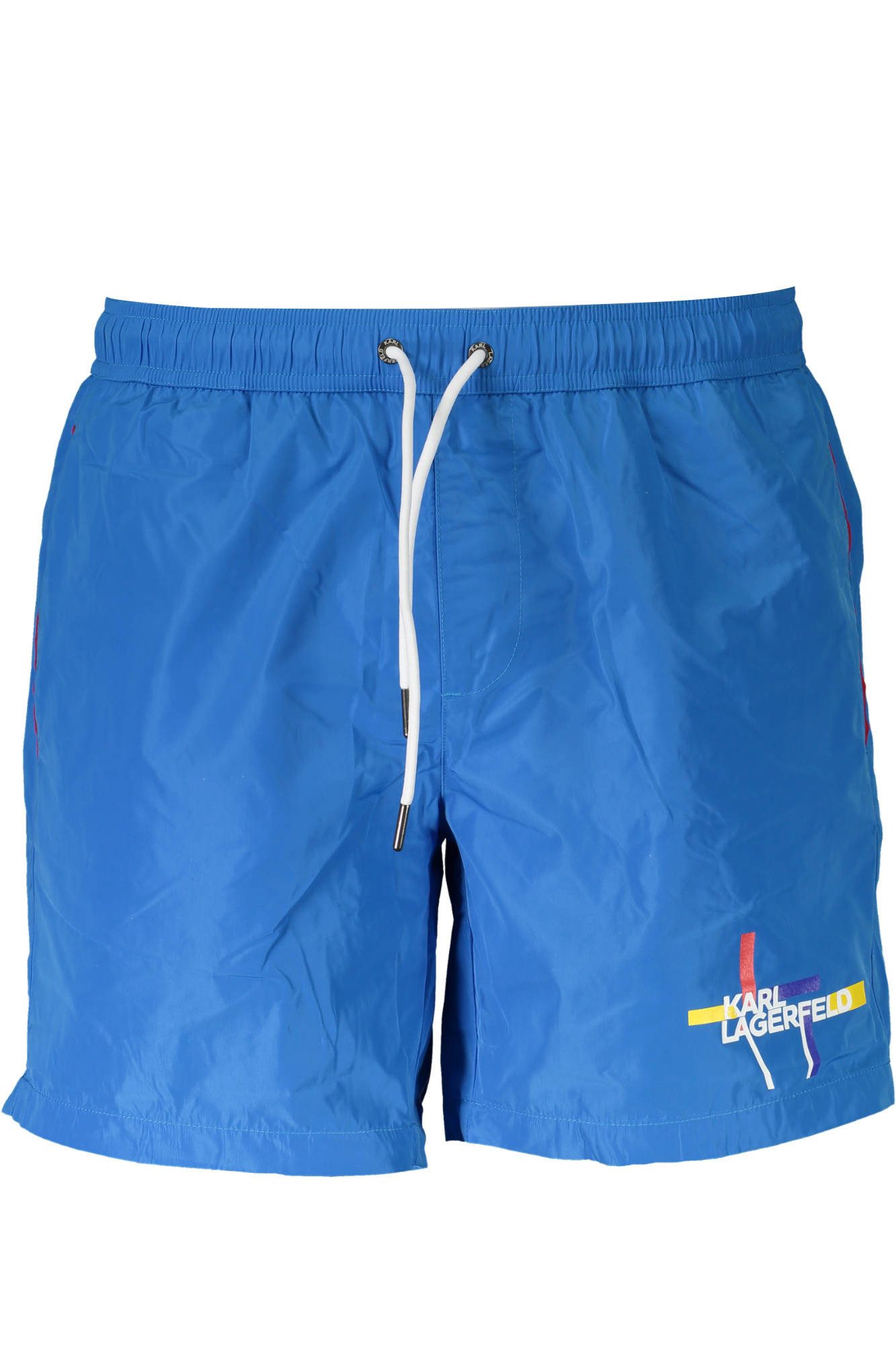 KARL LAGERFELD Badeshorts Herren Badeshorts Hellblau mit Logo und Kontrastdetails