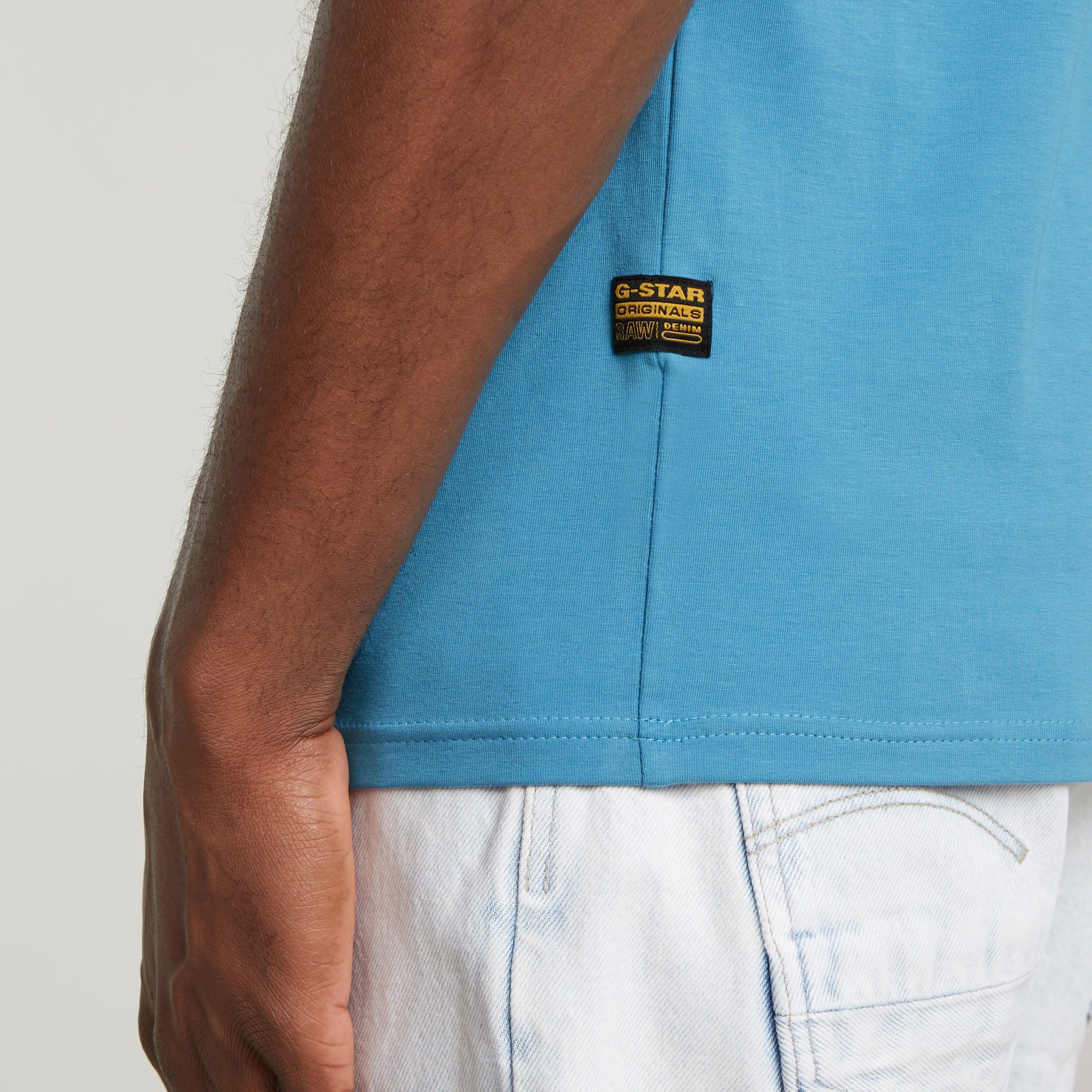 G-STAR T-Shirt Slim Base mit Rundhals, Baumwollmix