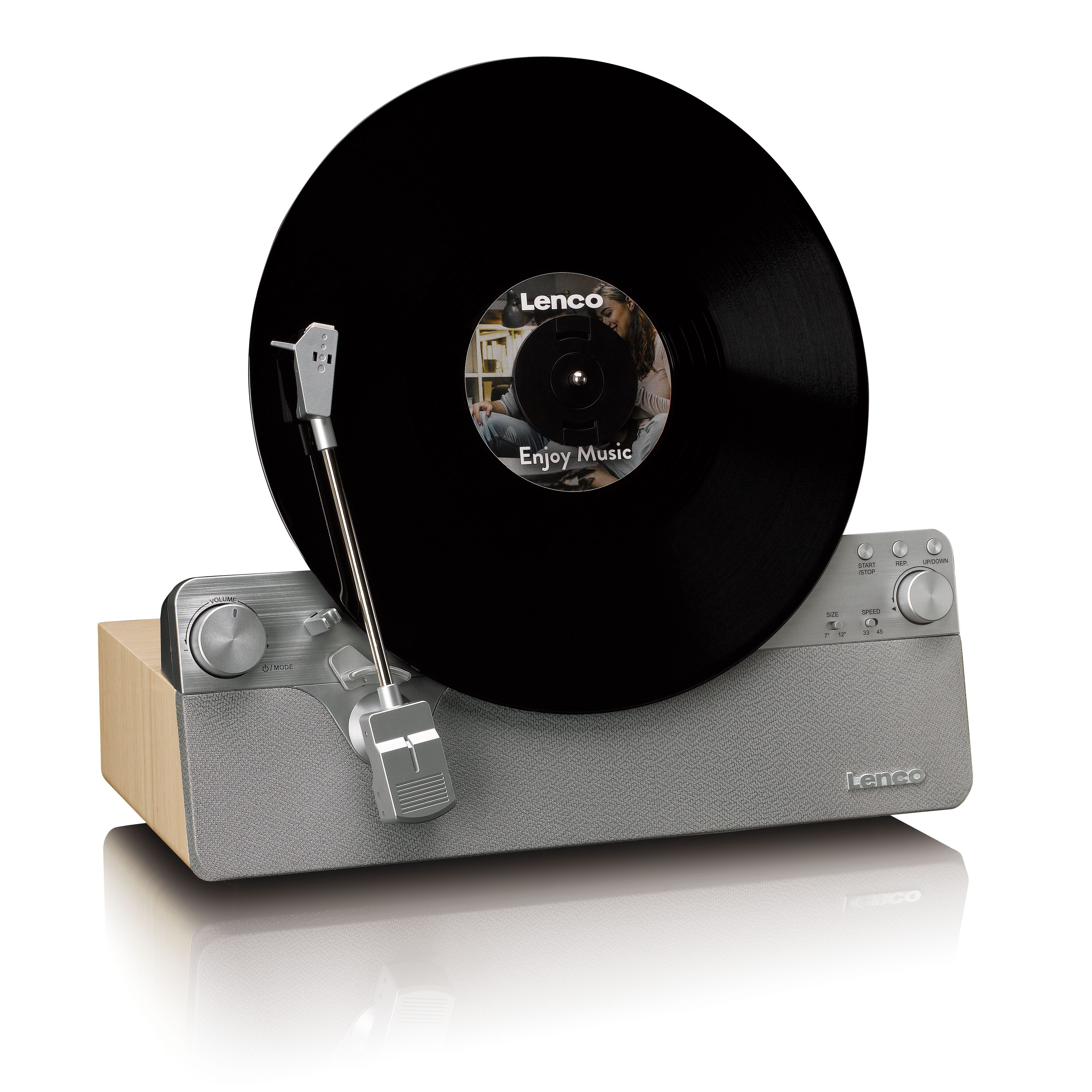 Lenco LSA-071SI Plattenspieler (Riemenantrieb, Bluetooth®, Bluetooth 5.3, Riemenantrieb, einfache Bedienung für Vinyl-Liebhaber)