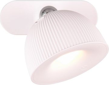 TRIO Leuchten LED Tischleuchte MAXIMA, USB-Ladefunktion, mehrere Helligkeitsstufen, LED fest integriert, Warmweiß, kabellose Akku Tischlampe mit Magnet-Kopf: 3 Befestigungsarten wählbar