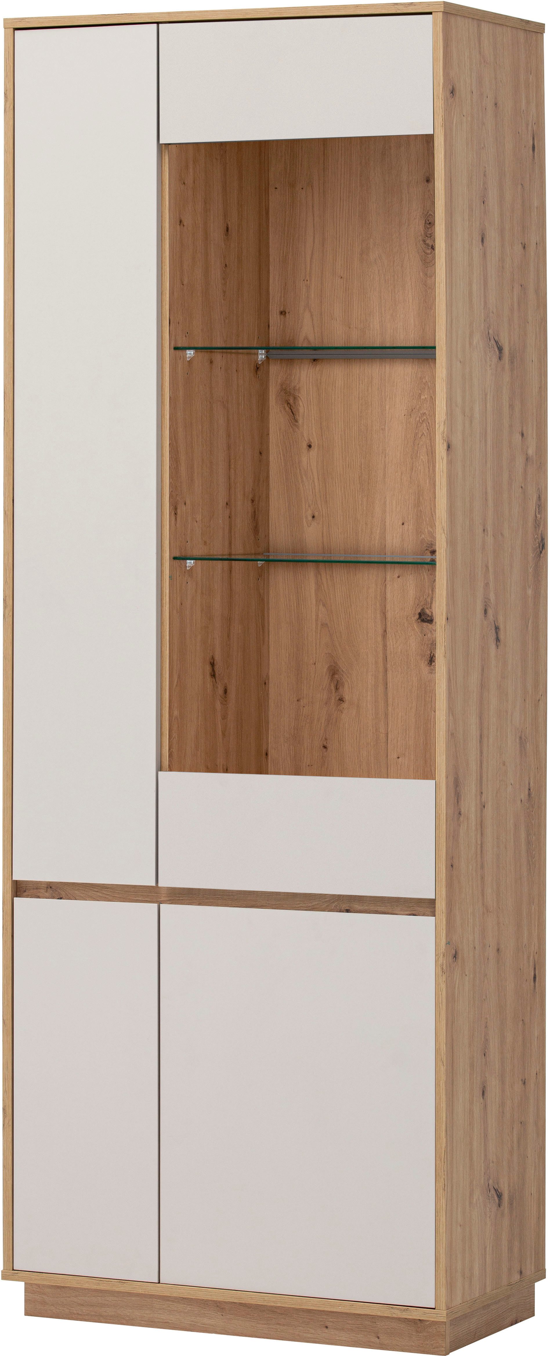 Home affaire Vitrine Sonora, moderne Glasvitrine, Stauraumelement, Schrank filigrane Rahmenoptik, ausreichend Stauraum, vielseitig einsetzbar