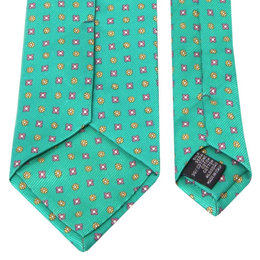 BGENTS Krawatte Mogador-Krawatte mit Blüten-Muster Mintgrün (8cm) Breit