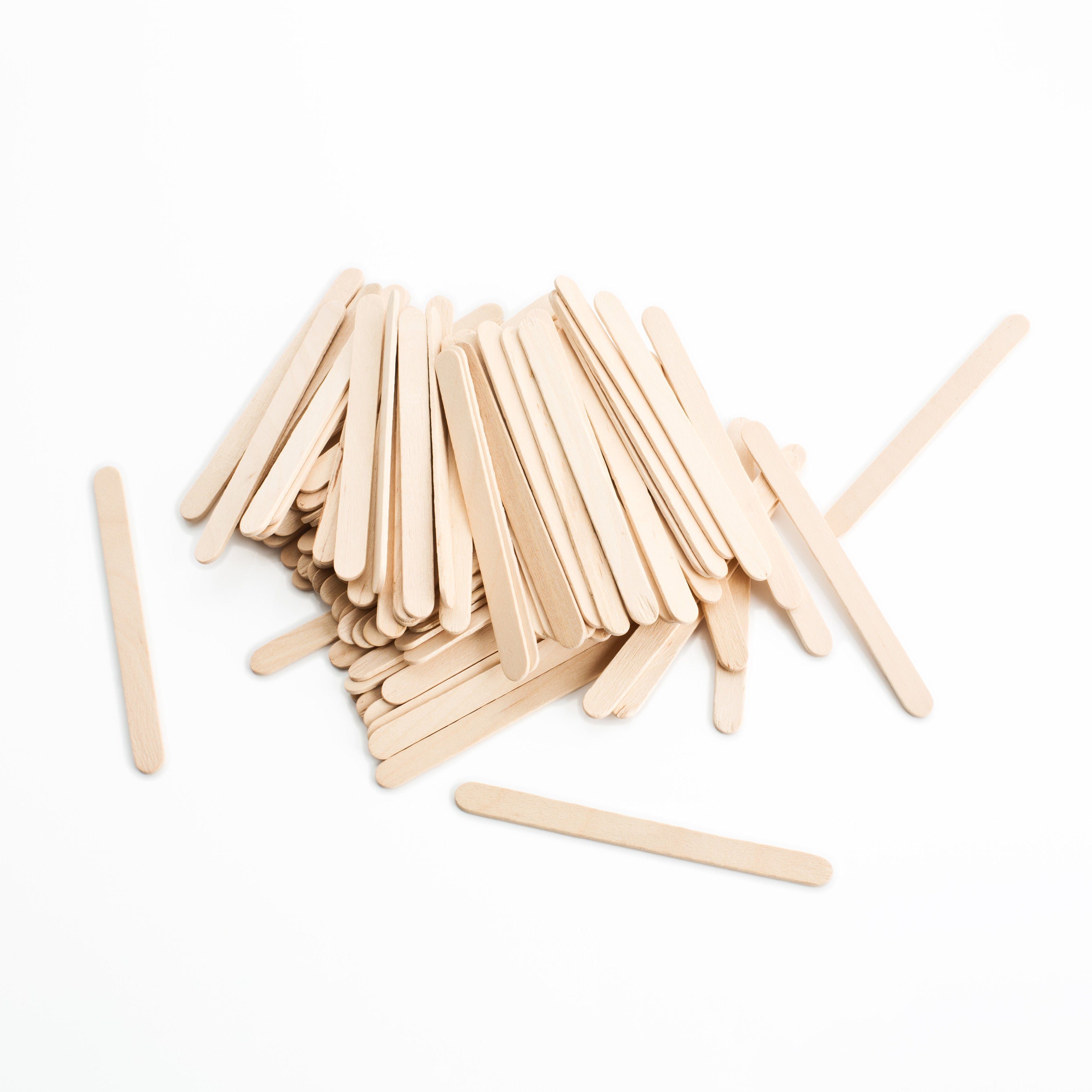 wisefood Einwegbesteck-Set 100-tlg., Birkenholz Eisstäbchen/Spatel - 11cm (100-tlg), Birkenholz