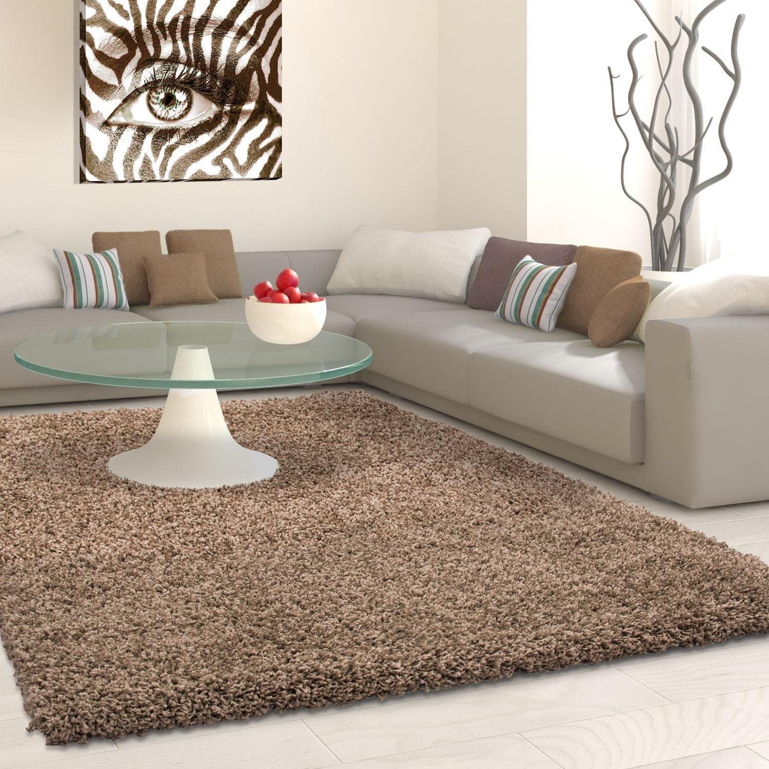 Ayyildiz Teppiche Hochflor-Teppich Life Shaggy 1500, auch als Läufer und in Rund erhältlich, rechteckig, Höhe: 30 mm, Langflor, uni, große Farb- und Größenauswahl. Wohnzimmer, alle Räume