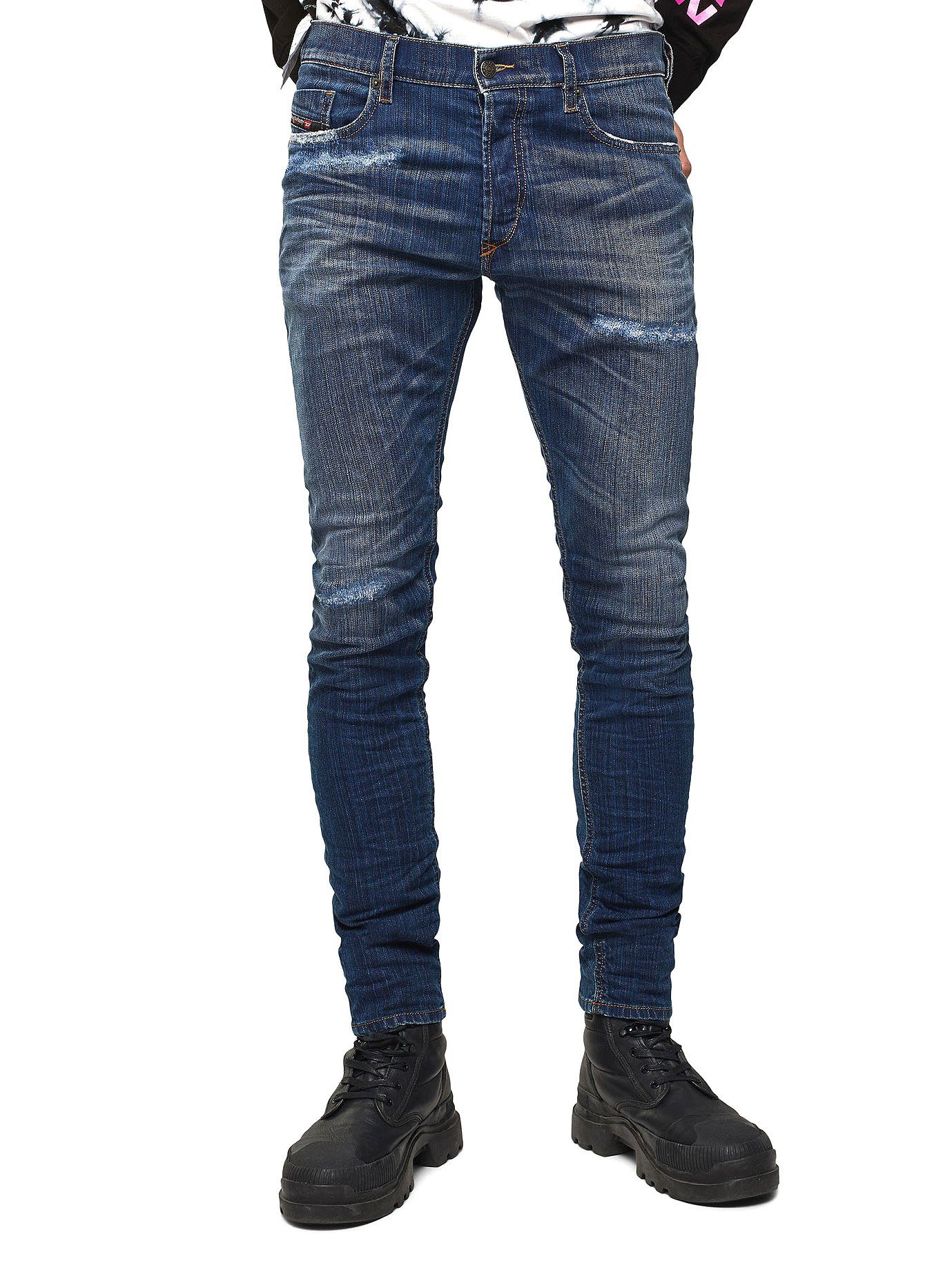Röhren Hose Destroyed - Stretch 0098N Diesel Tepphar-X Slim-fit-Jeans
