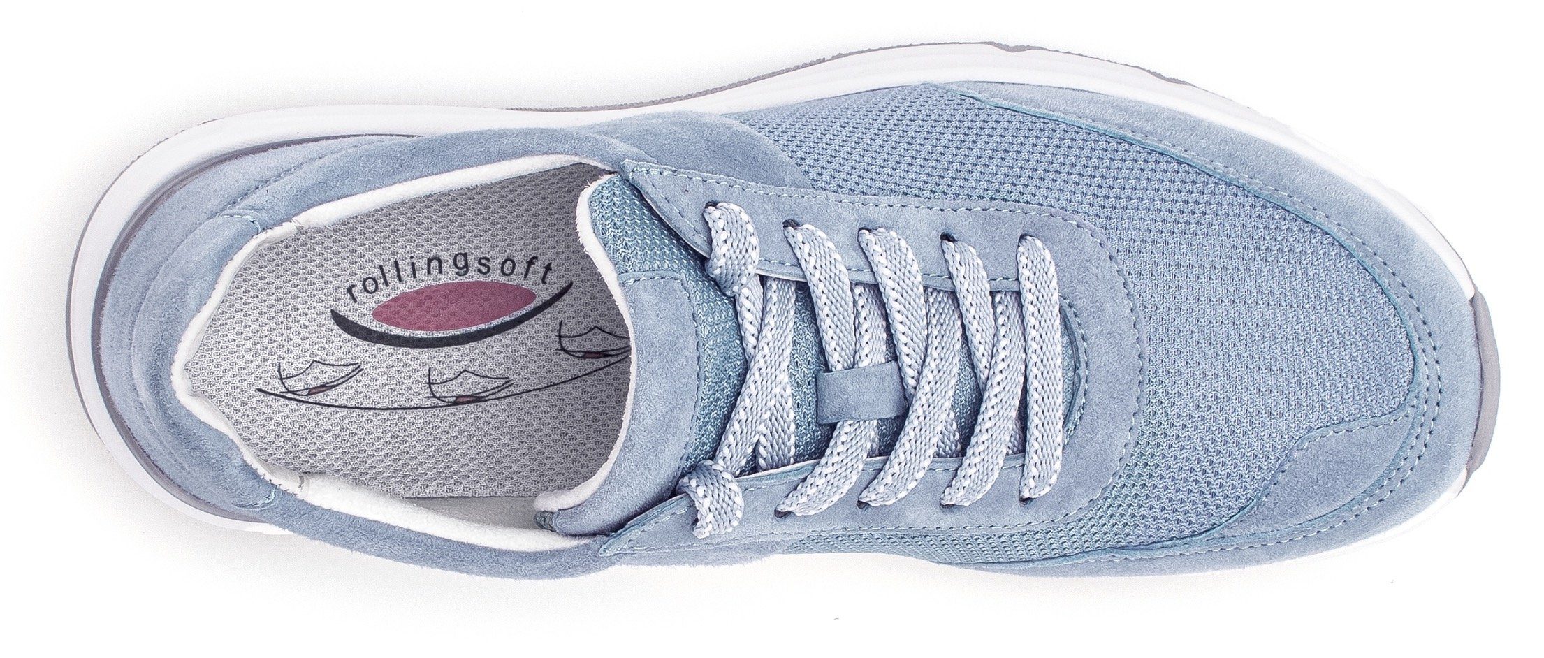 Gabor Rollingsoft Keilsneaker, Freizeitschuh, Halbschuh, Schnürschuh, Logoschriftzug an der Ferse
