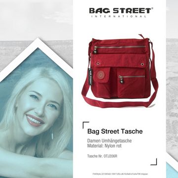 BAG STREET Umhängetasche Bag Street Damenhandtasche Umhängetasche (Umhängetasche), Damen, Jugend Tasche in rot, ca. 31cm Breite