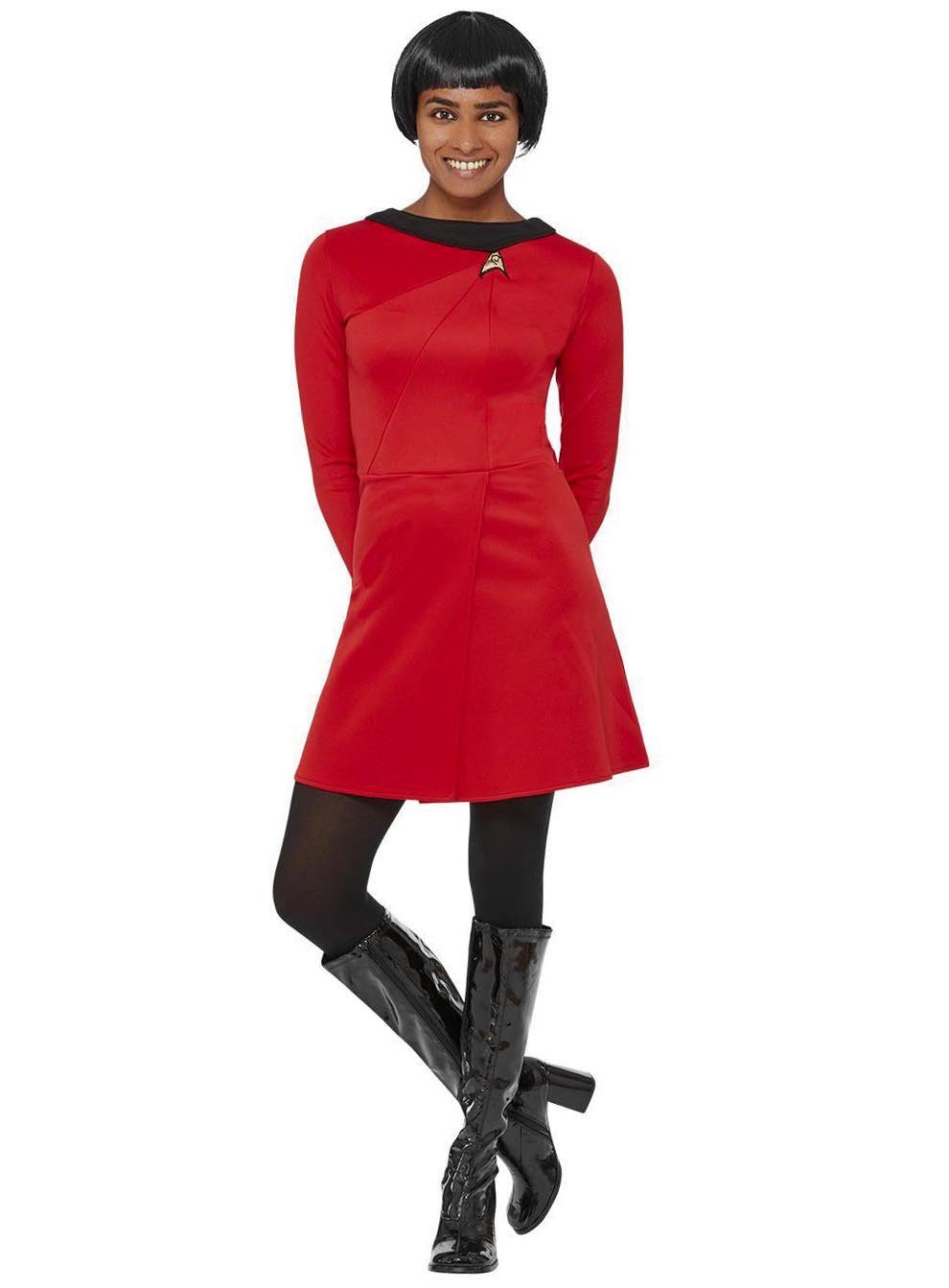 Smiffys Kostüm Star Trek TOS Uniformkleid rot, Weibliche Uniform in klassis günstig online kaufen