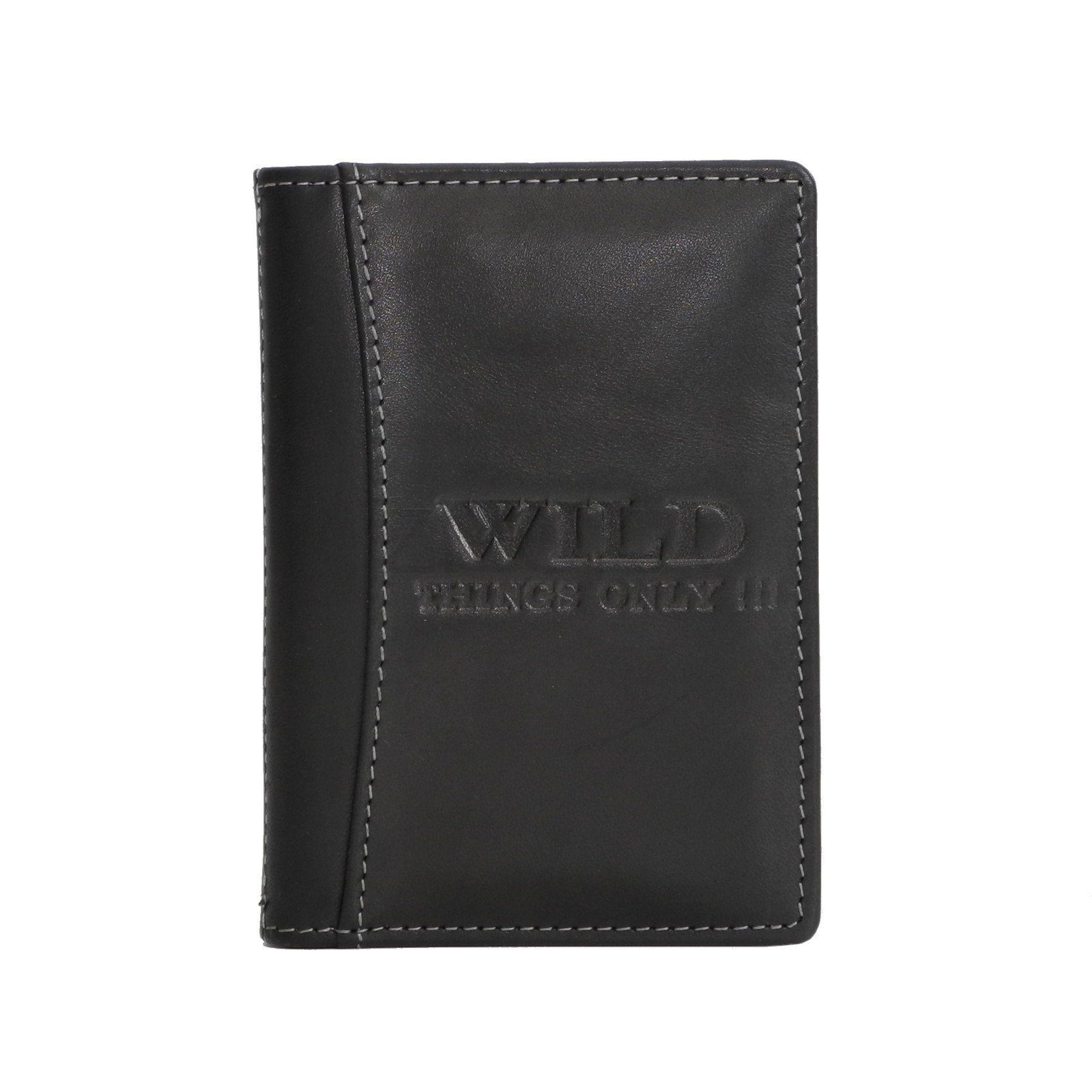 Wild Things Only !!! Kartenetui Wild Things Only - Leder Kartenmappe Brieftasche Ausweisshülle Auswahl Schwarz