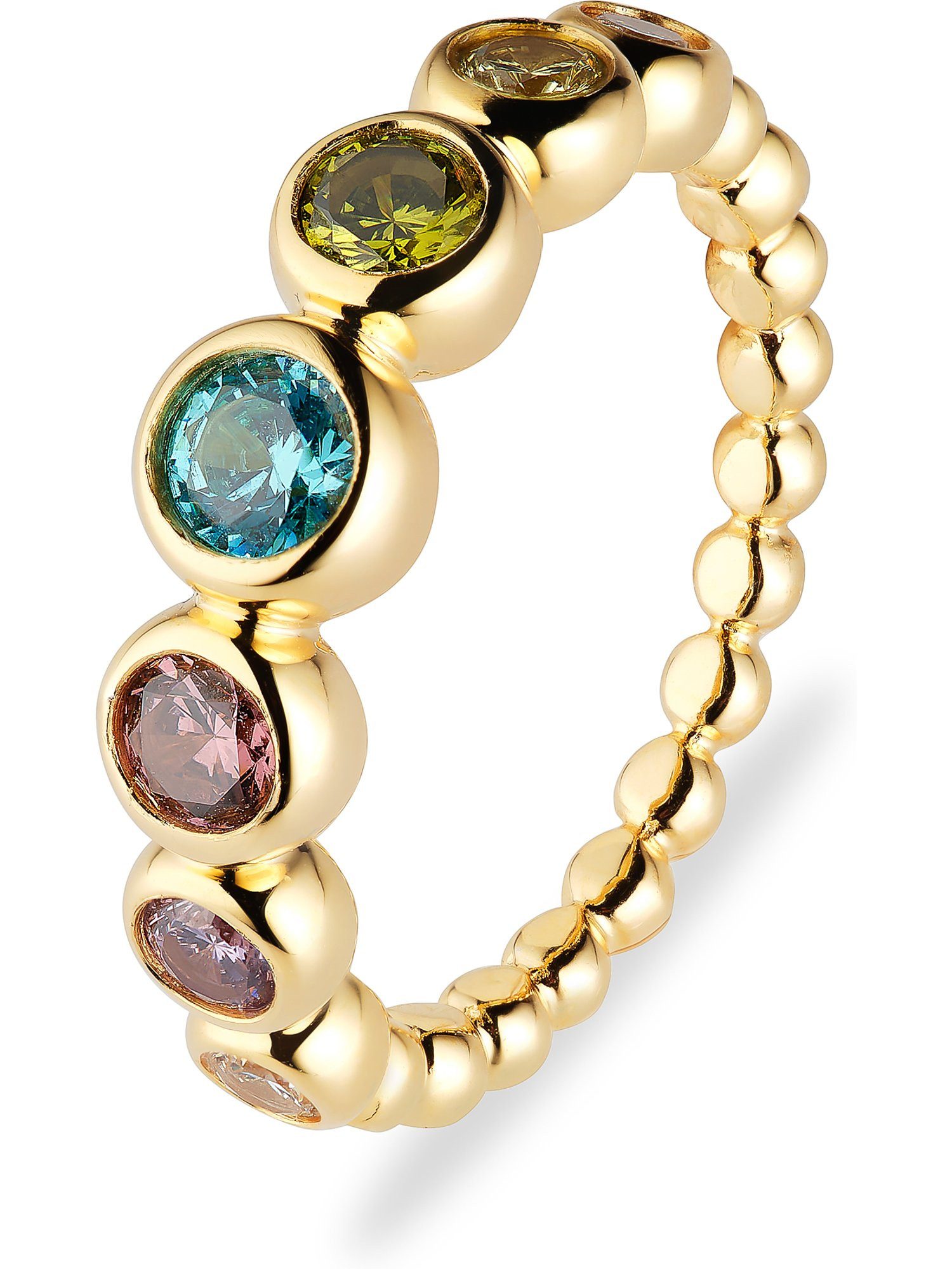 JETTE Silberring, Zirkonia, synthetisch