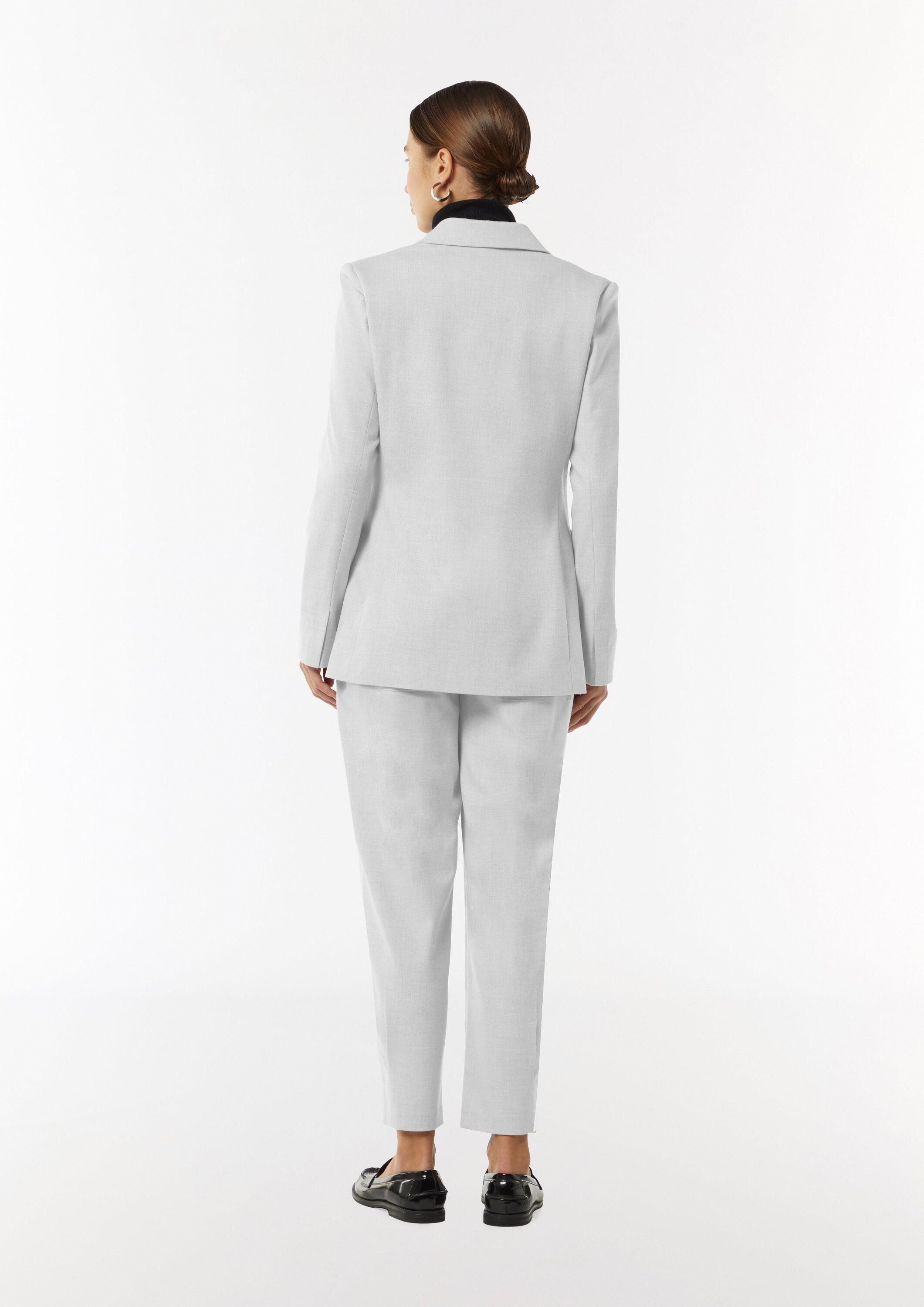 comma Jackenblazer Indoor-Blazer Doppelreihiger Blazer aus fließendem Flanell