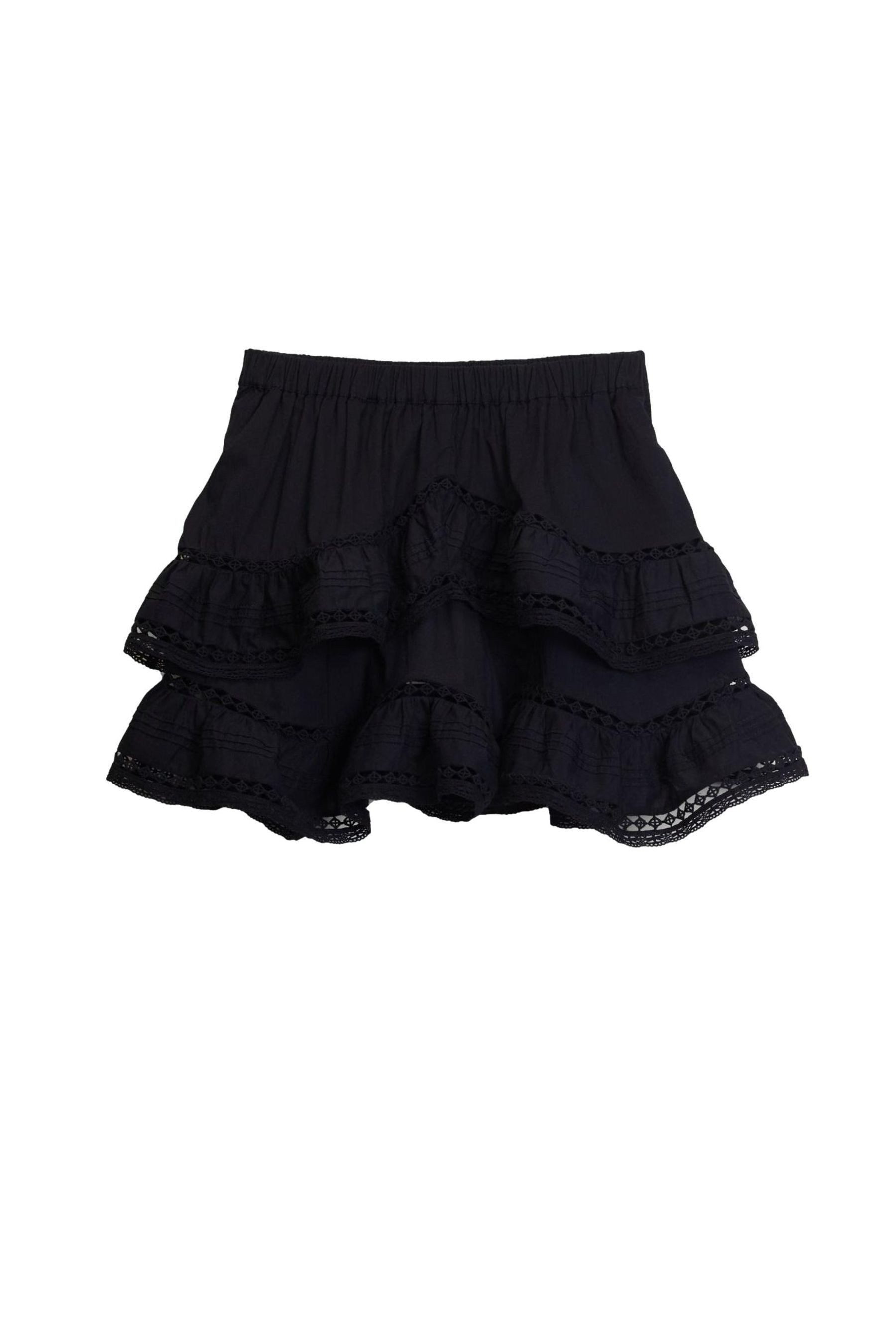 Bhoem Hosenrock Skort mit Rüschen und Spitzenverzierung (1-tlg)