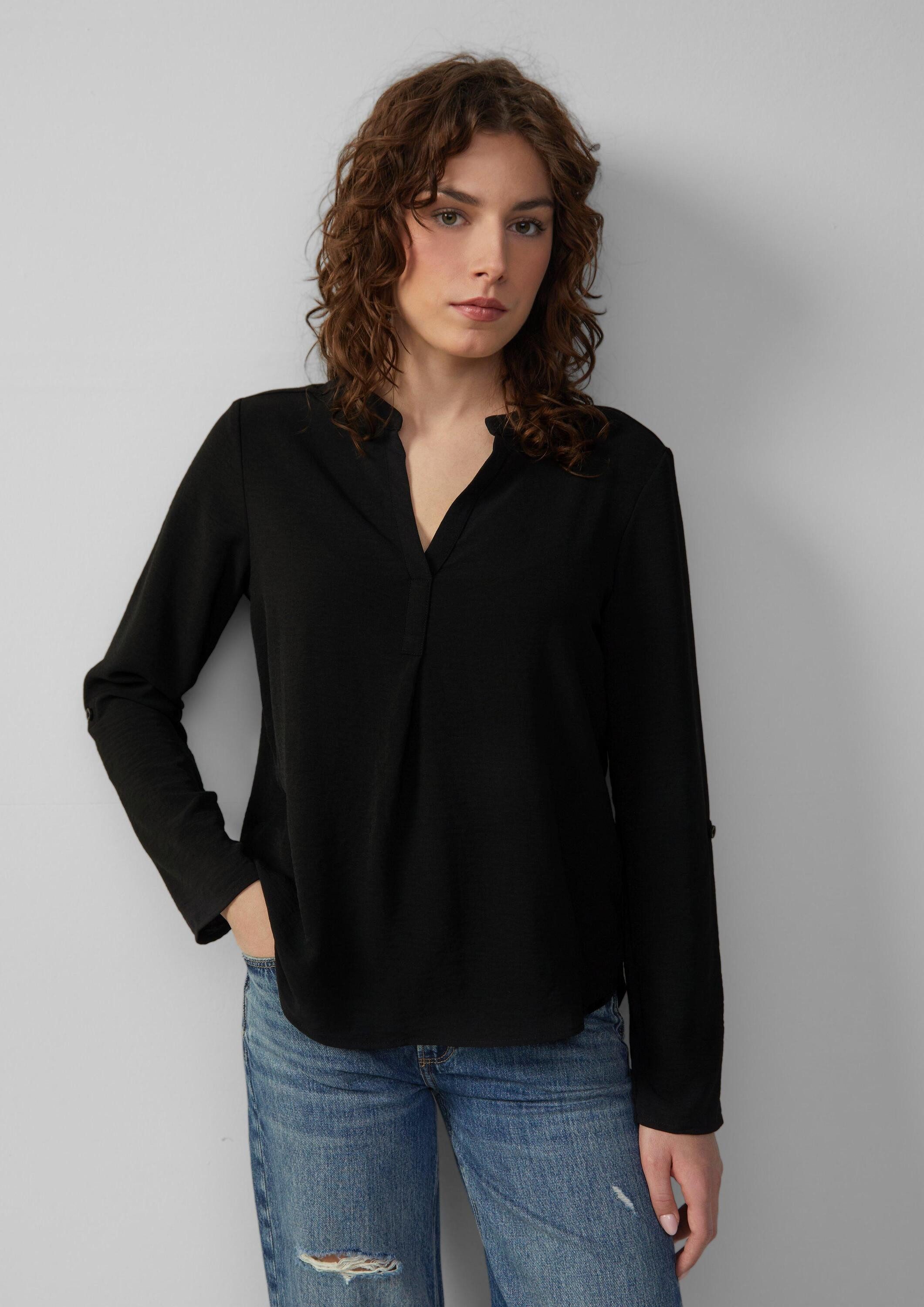 QS Langarmbluse Bluse Tunikabluse mit Ärmeln günstig online kaufen