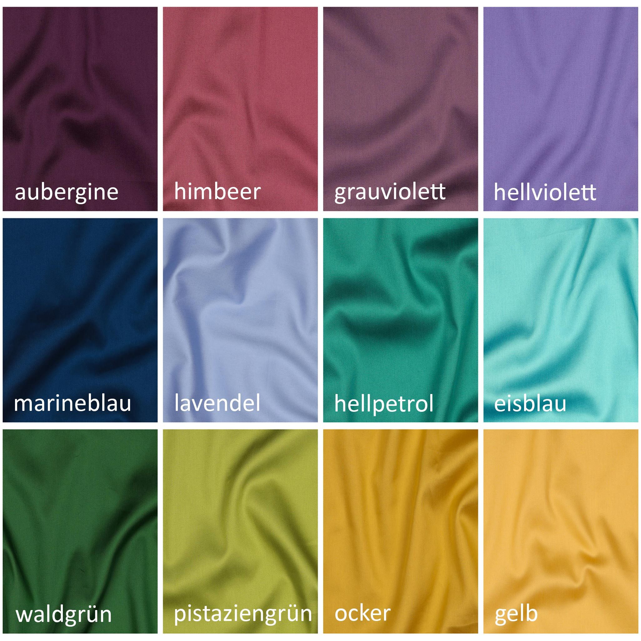 maDDma Stoff 0,5m Baumwollstoff mit Satinoptik ab 50x150cm unifarben, azurblau