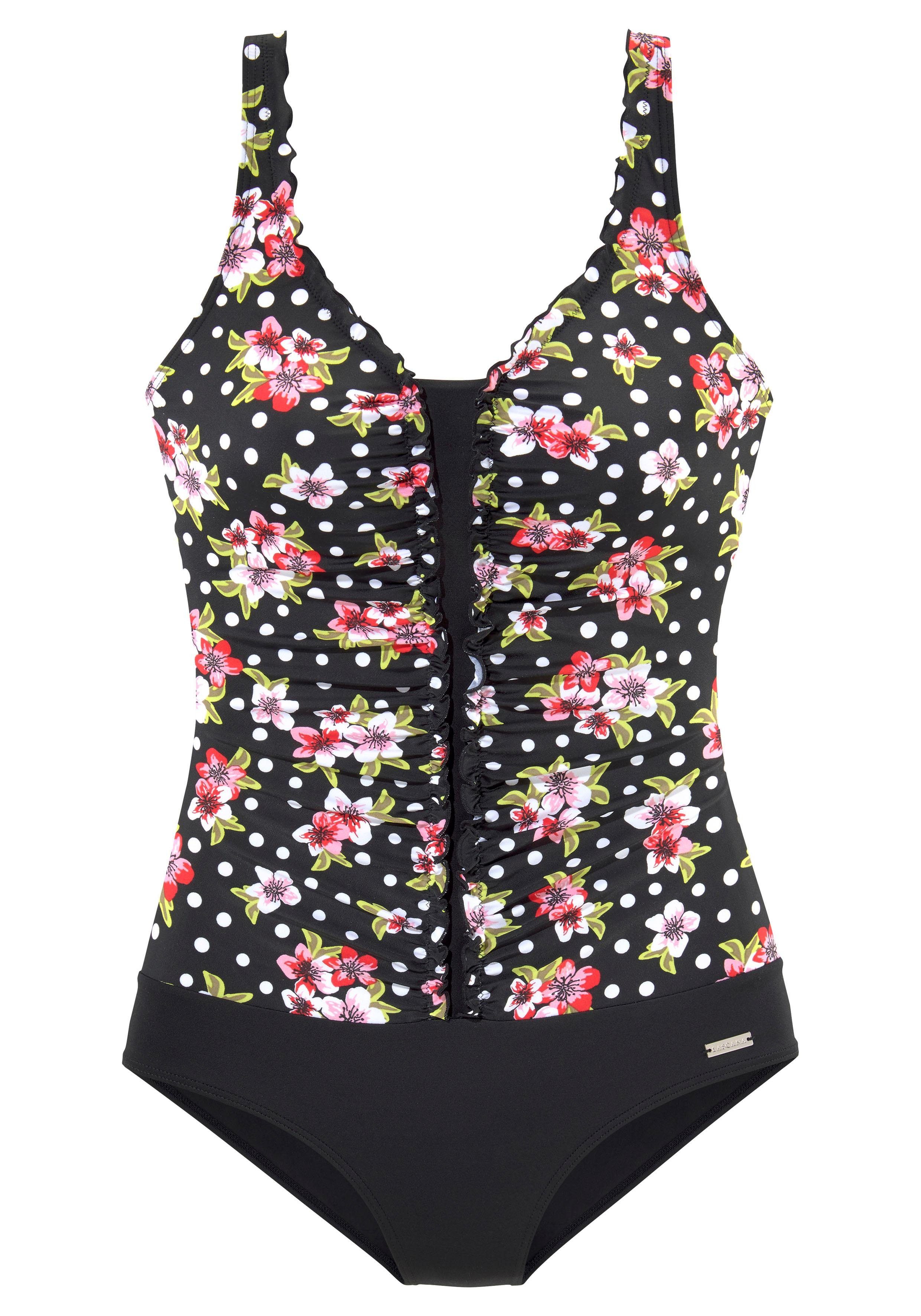 LASCANA Badeanzug mit floralem Print und Shaping-Effekt – Bild 2 von 5
