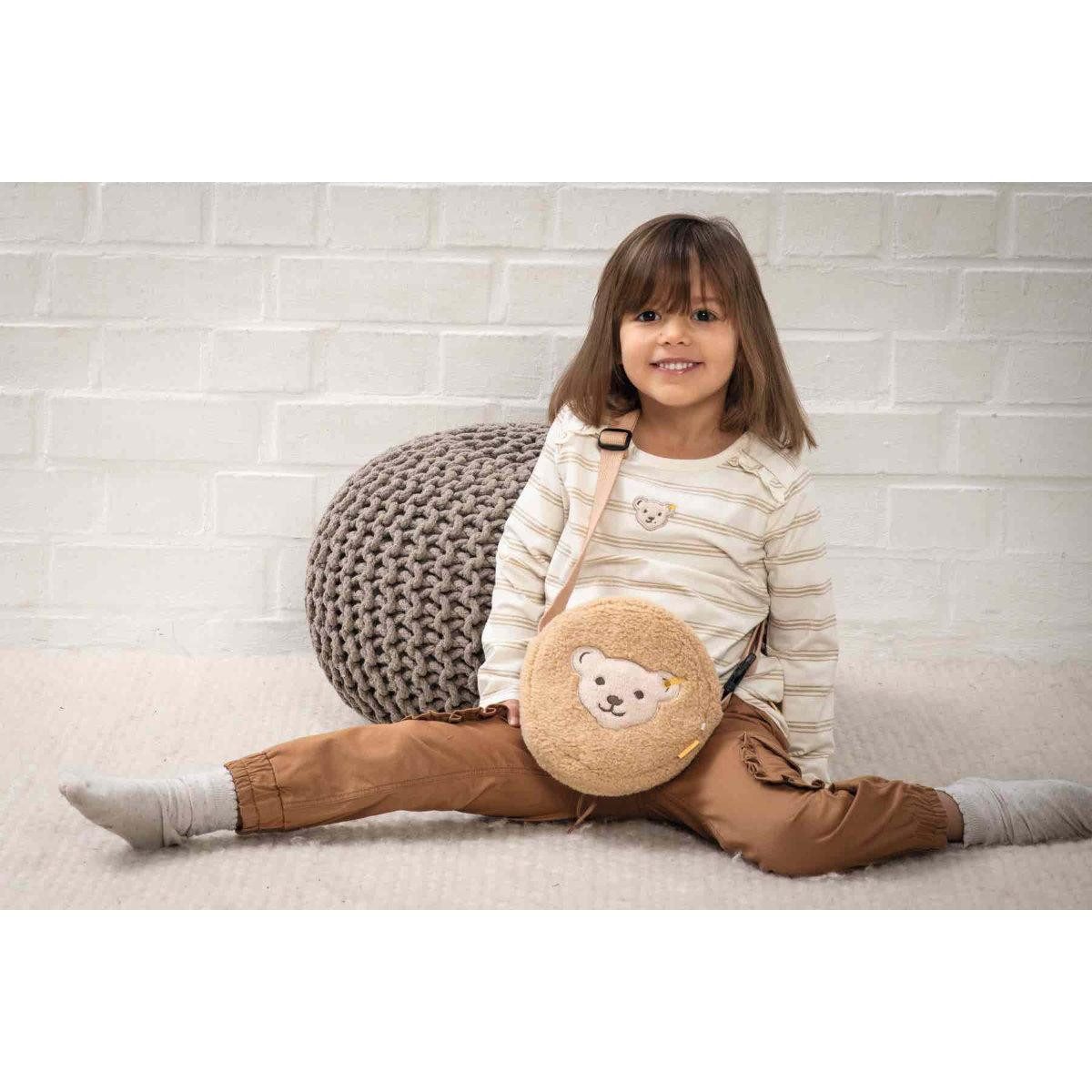 Steiff Kinderrucksack Umhängetasche mit Quietsche Beige