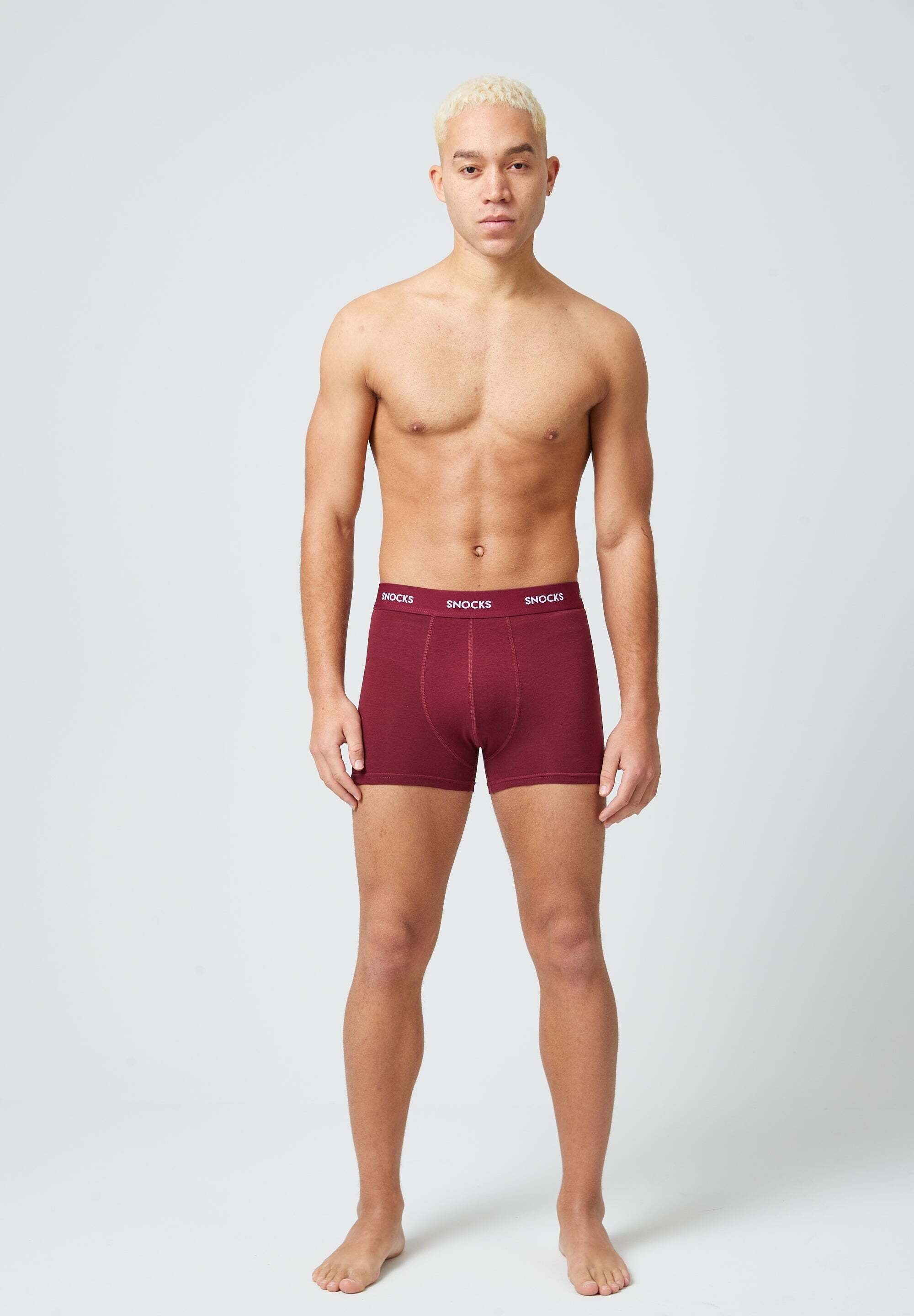 SNOCKS Boxershorts Enge Pants Herren Unterhose mit Streifen (6-St) aus Bio-Baumwolle, ohne kratzenden Zettel