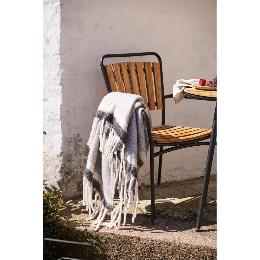 Plaid Liva Plaid 130×170cm grau, weiß., ebuy24