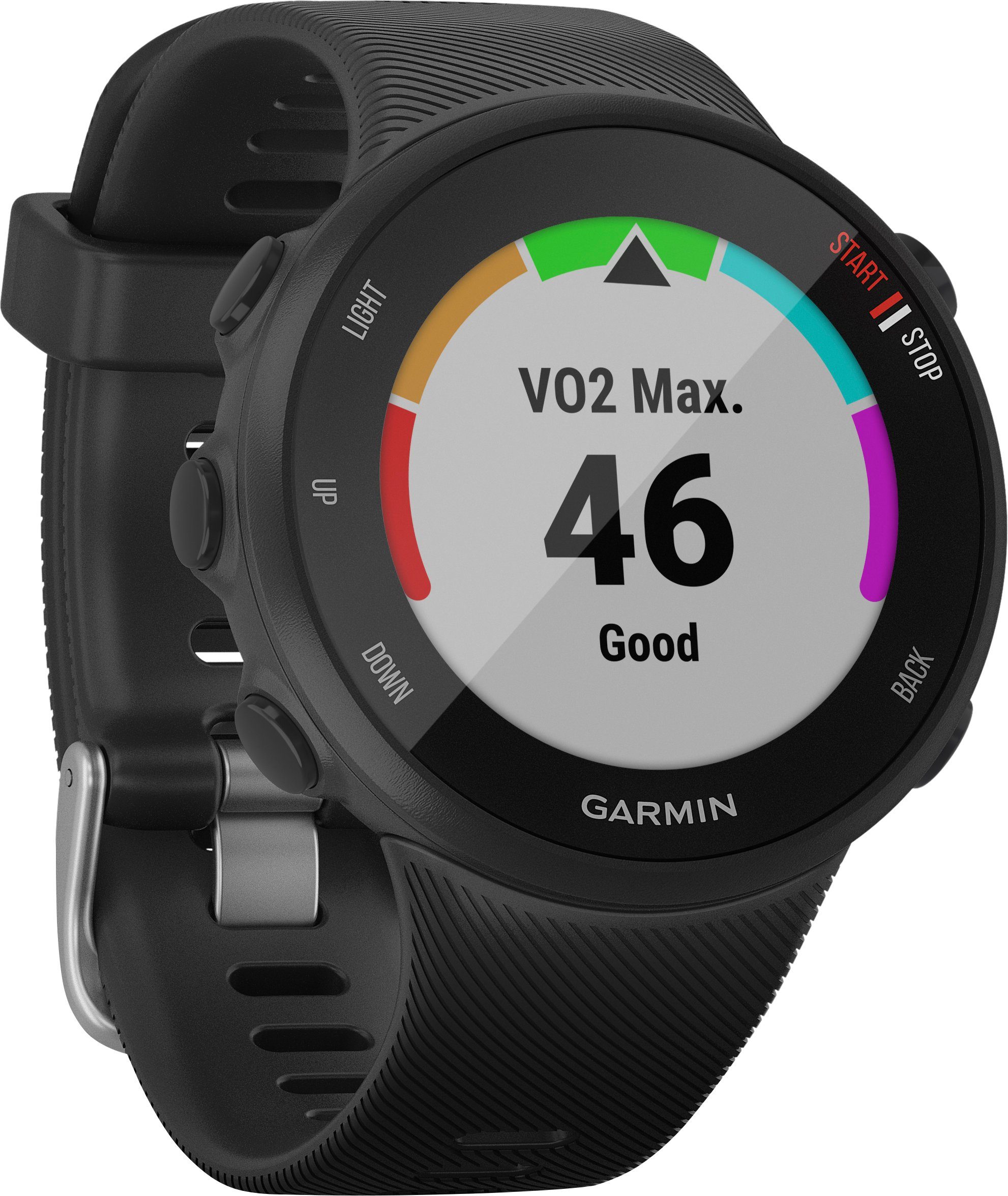 Intelligente Zoll), (2,64 Kalorienverbrauch, Benachrichtigungen Smartwatch GPS-Laufuhr, Garmin 45S cm/1,04 Forerunner