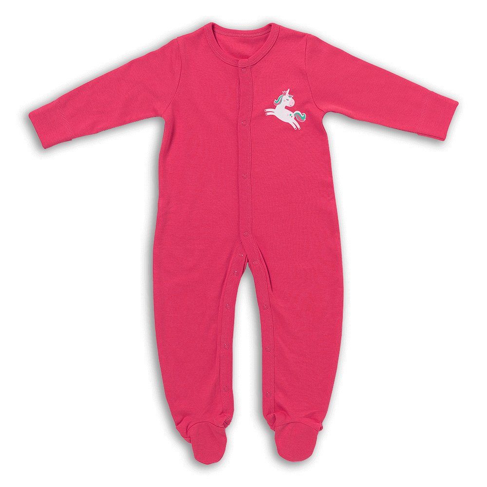 Schlummersack Schlafanzug Bio Baby-Schlafanzug langarm OEKO-TEX 2er Einhorn zertifiziert Pack