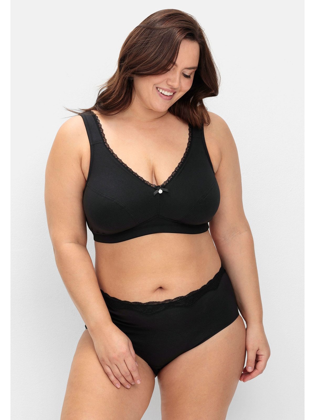 Sheego Bügelloser BH Große Größen mit dekorativer Spitzenkante