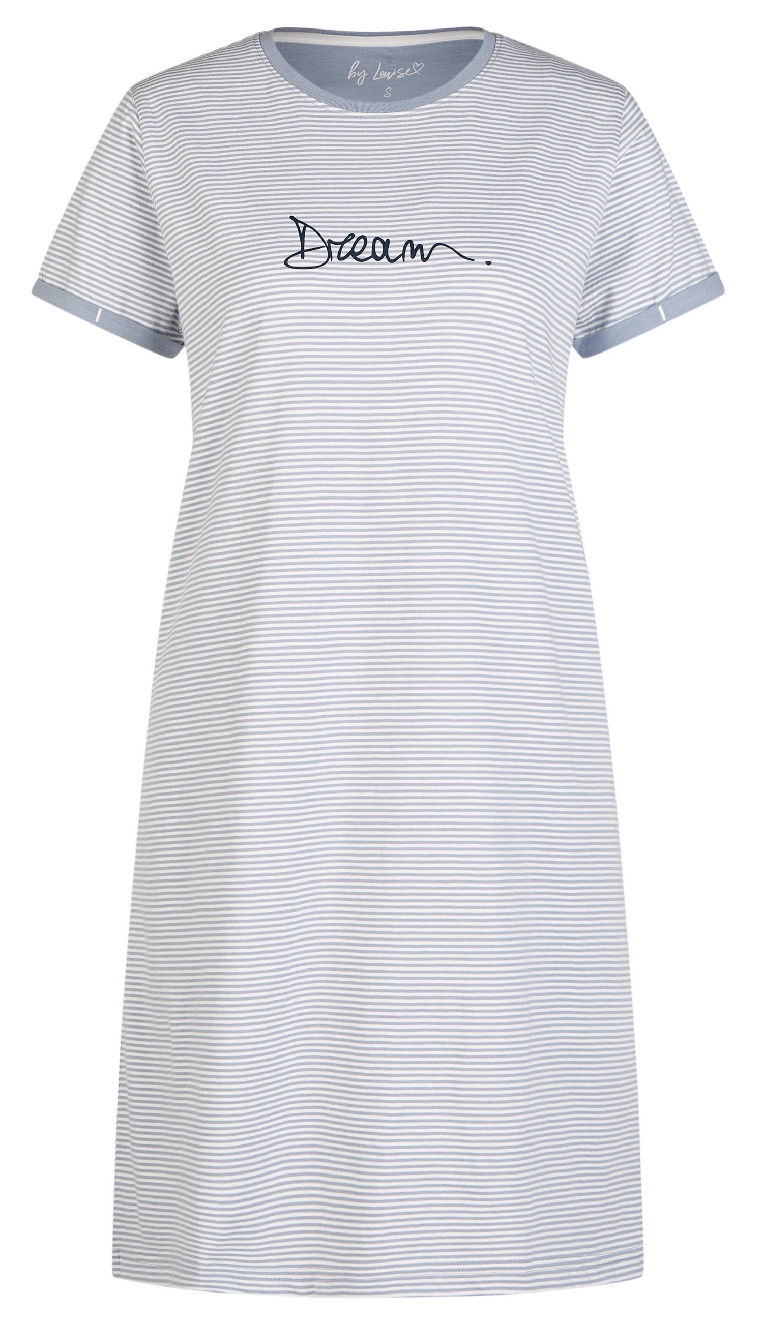 Nachthemd Damen Schlafshirt mit kurzem Arm