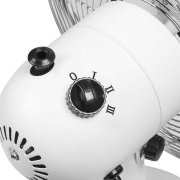 bestron Tischventilator Summer Breeze, 35 cm Durchmesser, mit Schwenkfunktion im Retro-Design, ØxH: 35x43 cm, 35 W