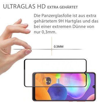 Dooloo Schutzfolie »4x Ultraglas HD Panzerglas für Galaxy A40«, (Spar-Set, 4-St., Mit Reinigungskit), Fullcover 9D Panzerfolie